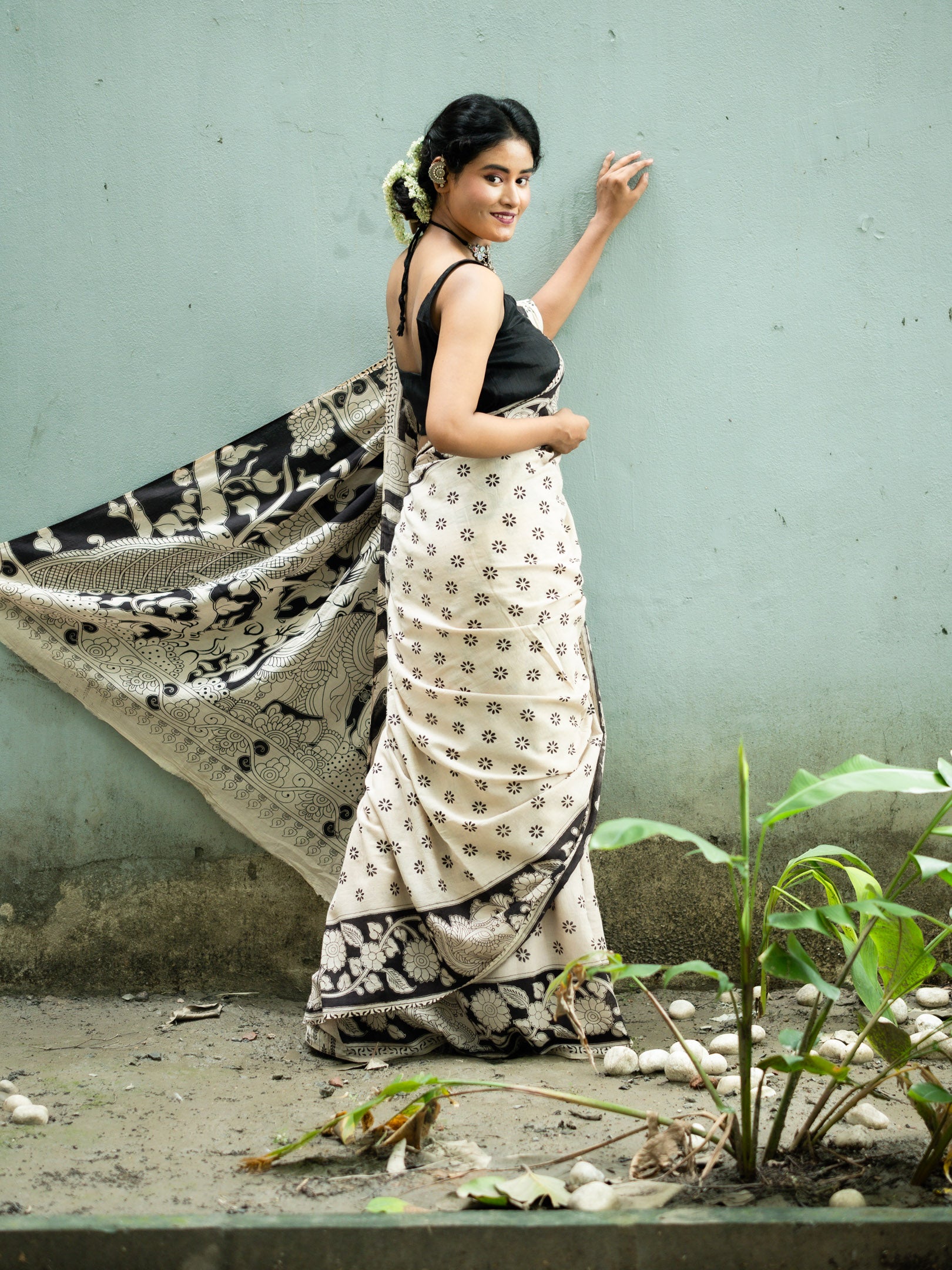 Alo Chaya Kalamkari Cotton Saree