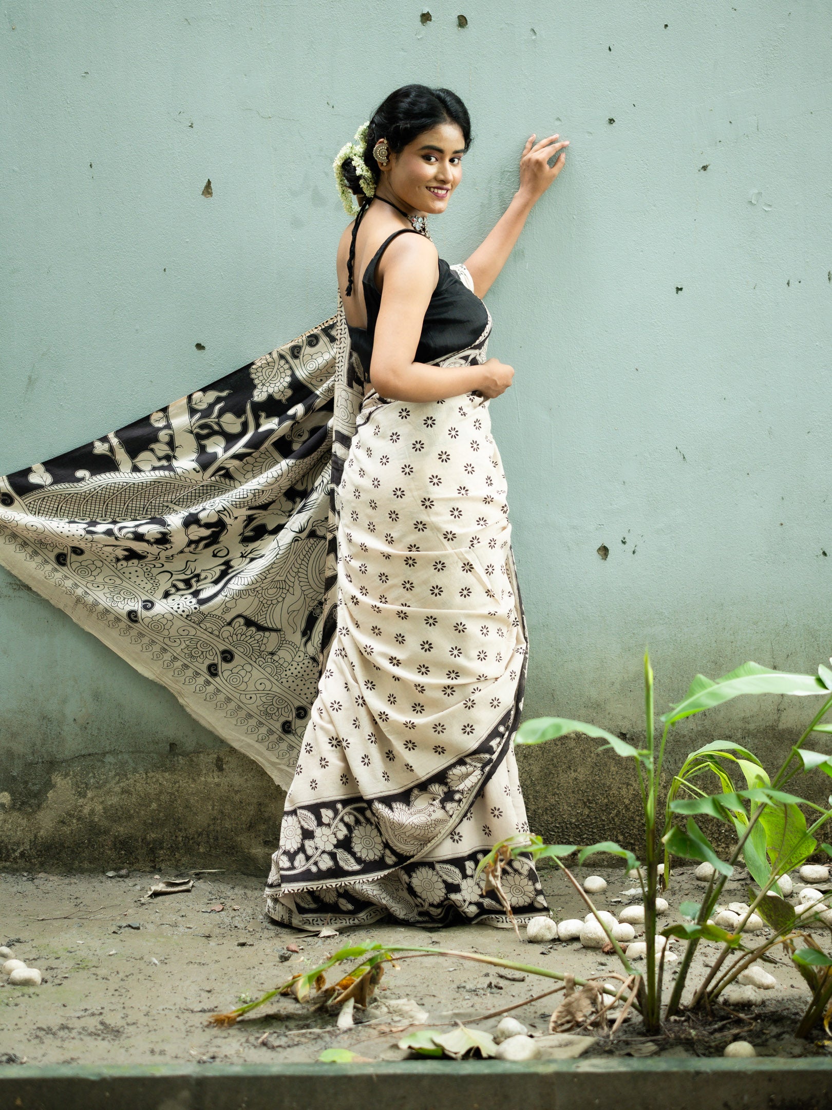 Alo Chaya Kalamkari Cotton Saree