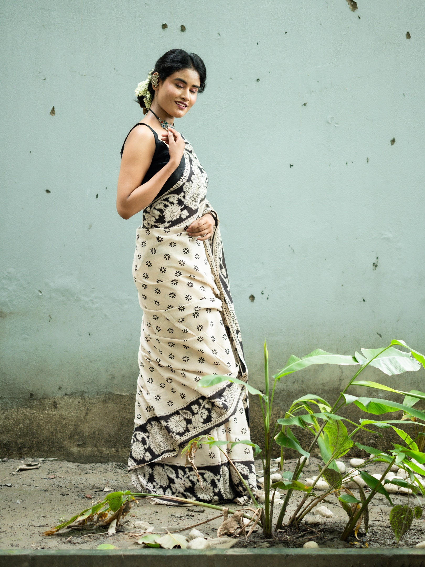 Alo Chaya Kalamkari Cotton Saree