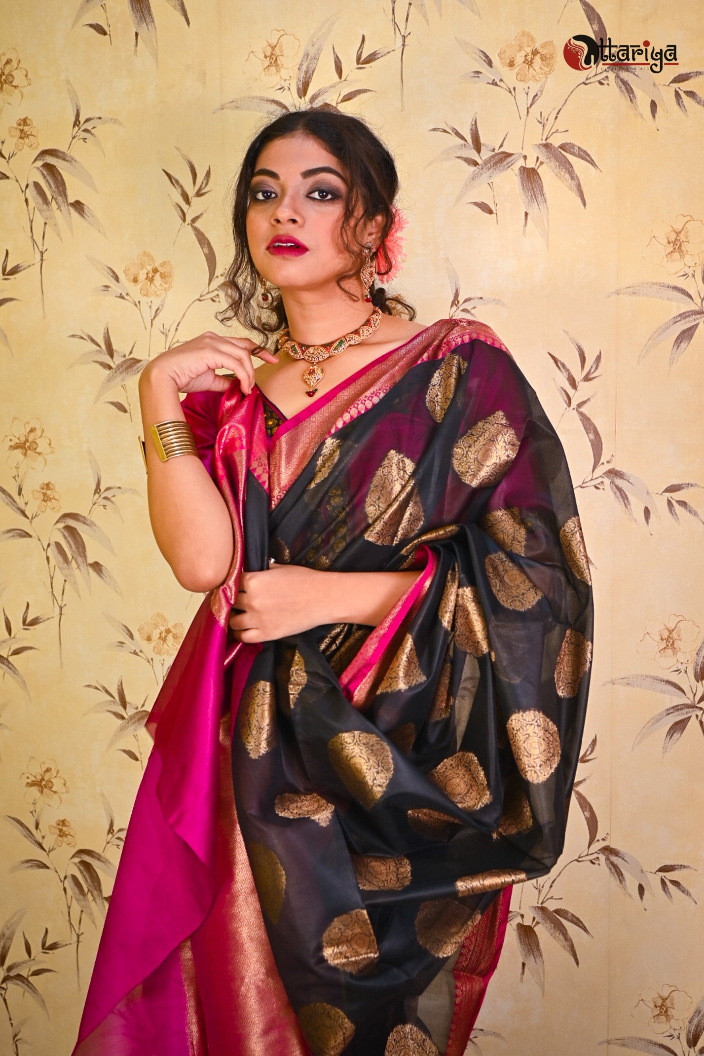 Black Banarasi Saree