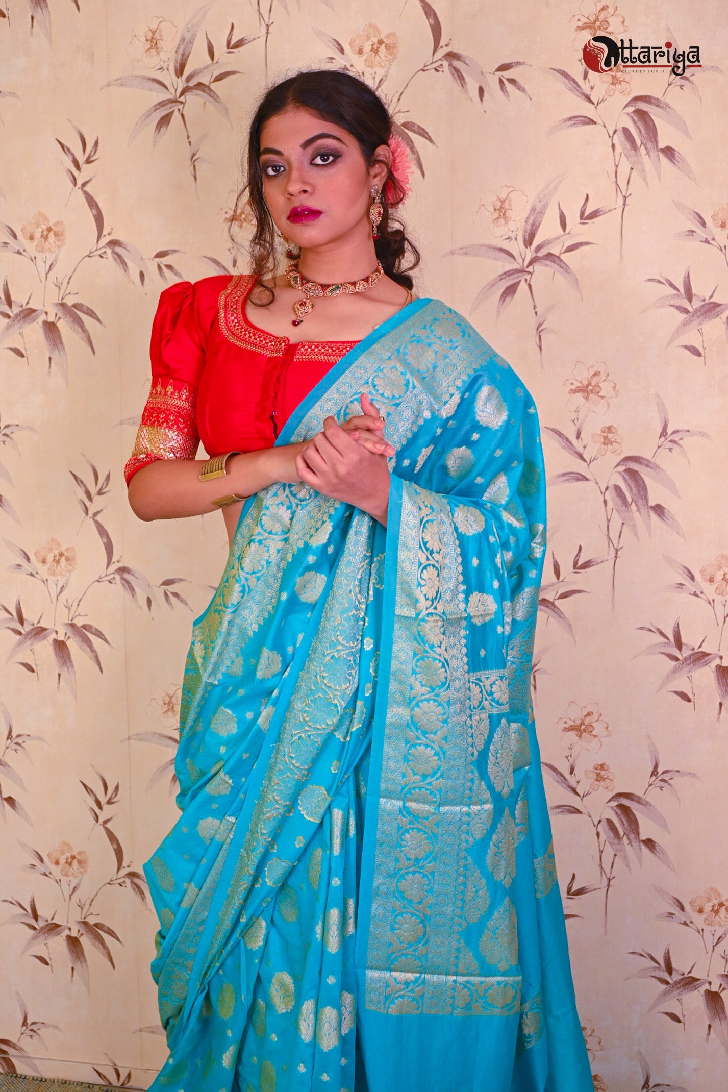 Sky the Limit Banarasi Saree - Uttariya