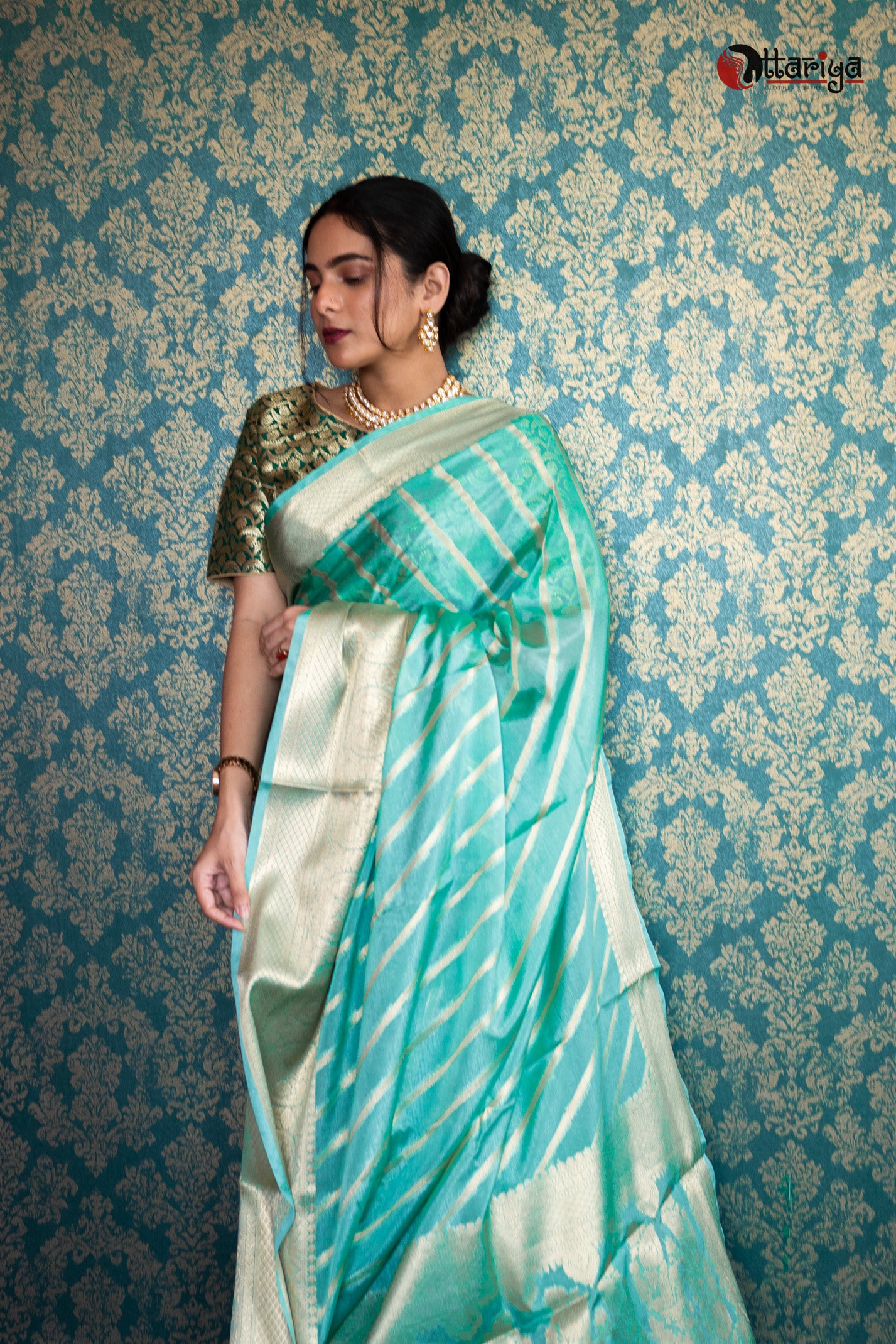 Sky Banaras Silk Saree