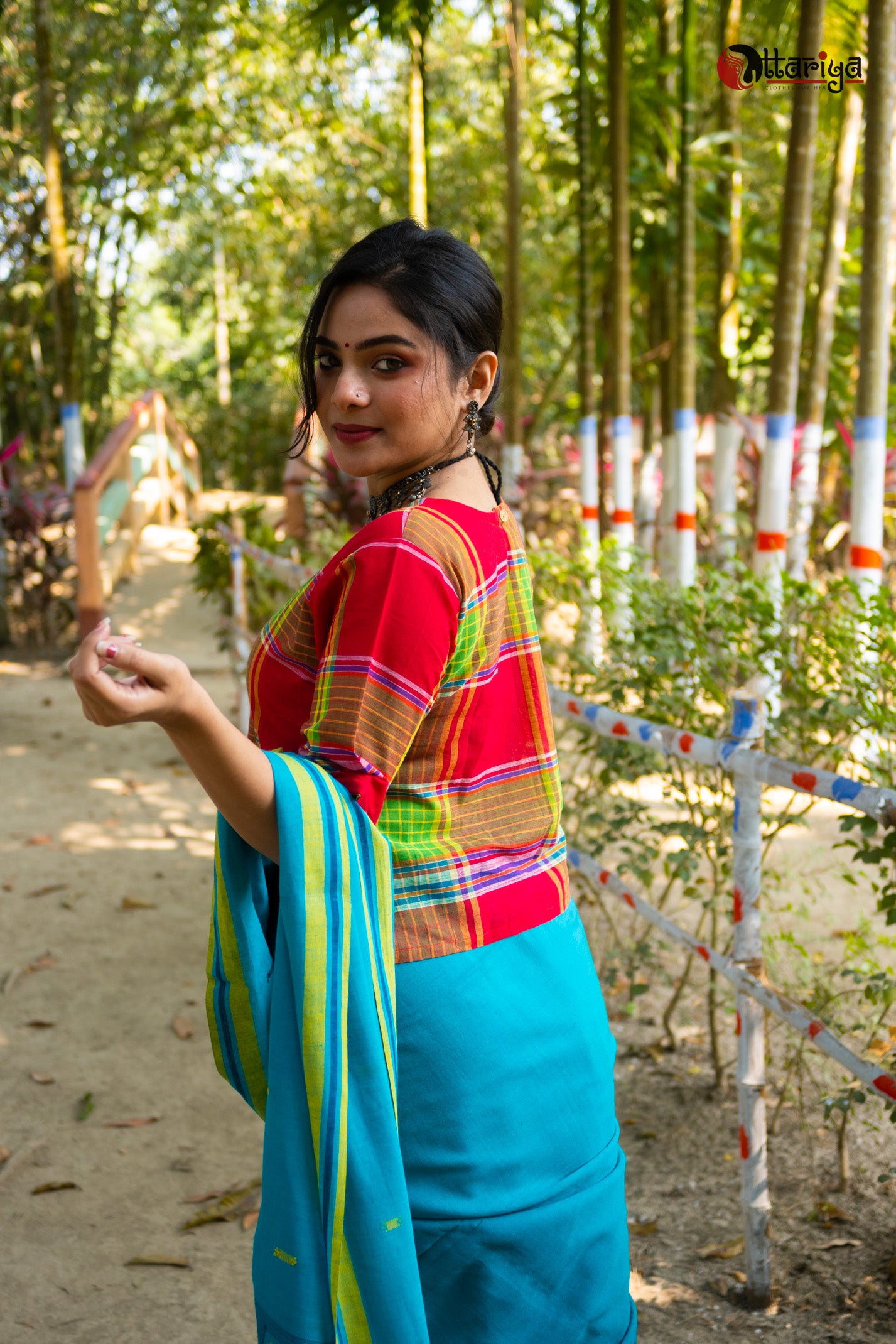 Multi Color Crop top Blouse - Uttariya
