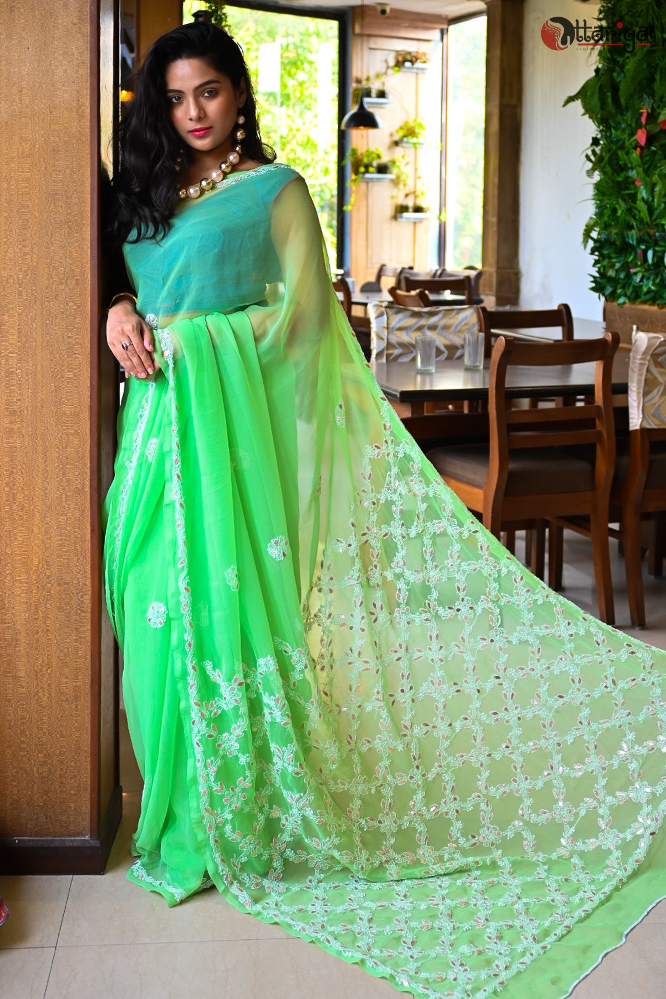 Pastel wedding Chikankari Saree | Pure georgette Chikankari Saree | Bridal  Wedding Saree | bridesmaid Lucknowi Saree | Chikankari Saree USA
