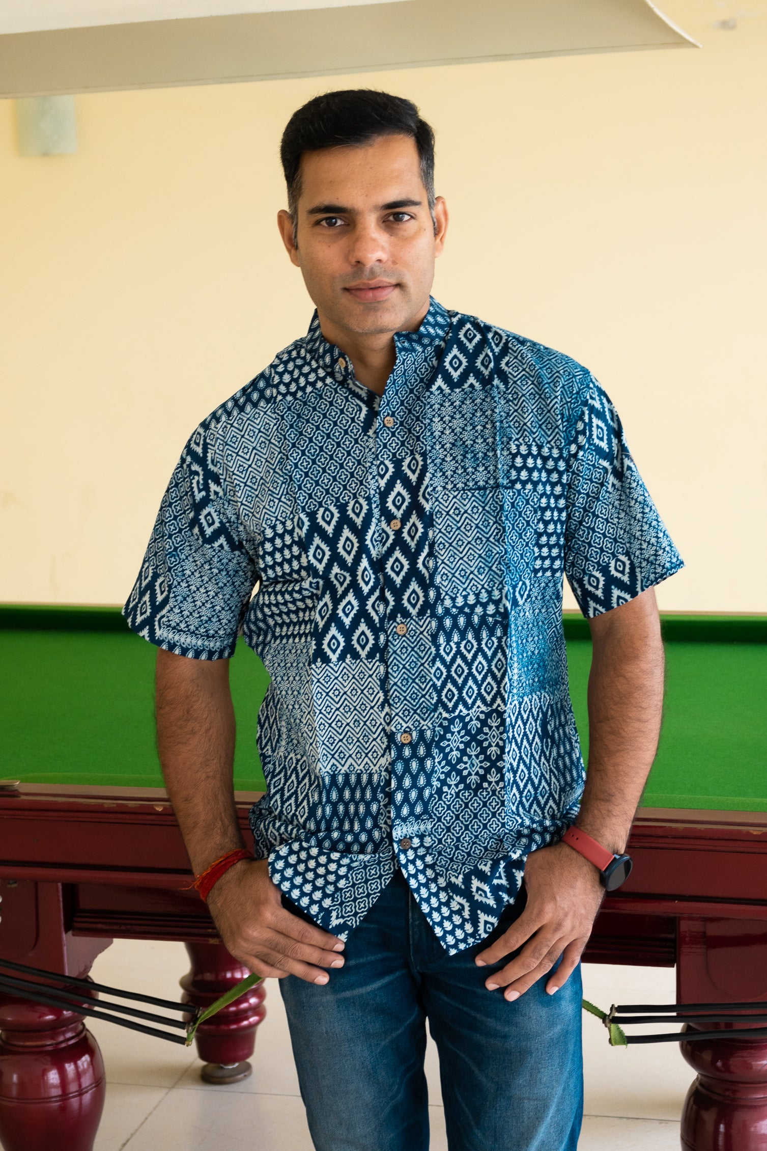 Cool Indigo weekend short sleeve shirt - Uttariya