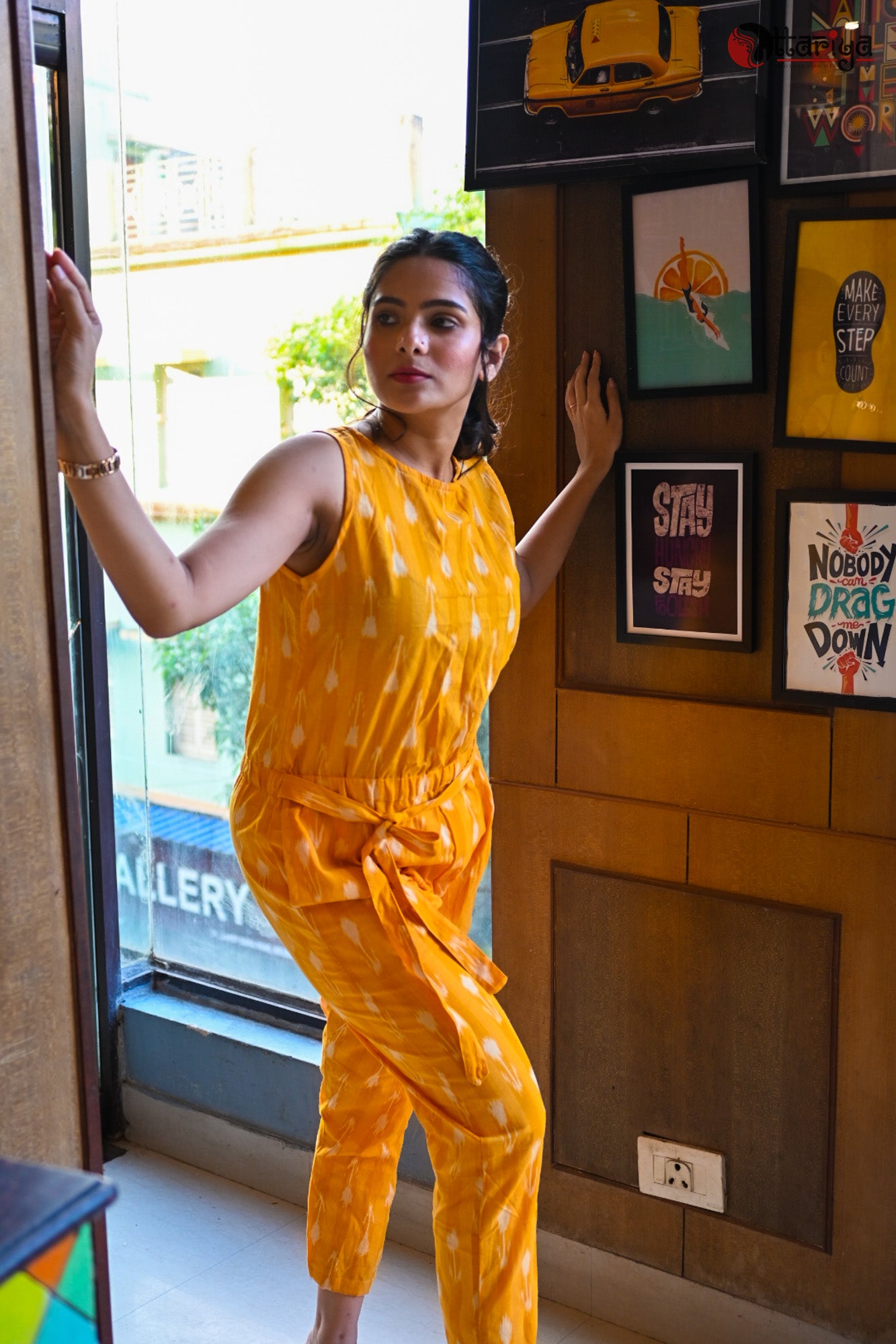 Yolk Ikkat jumpsuit - Uttariya