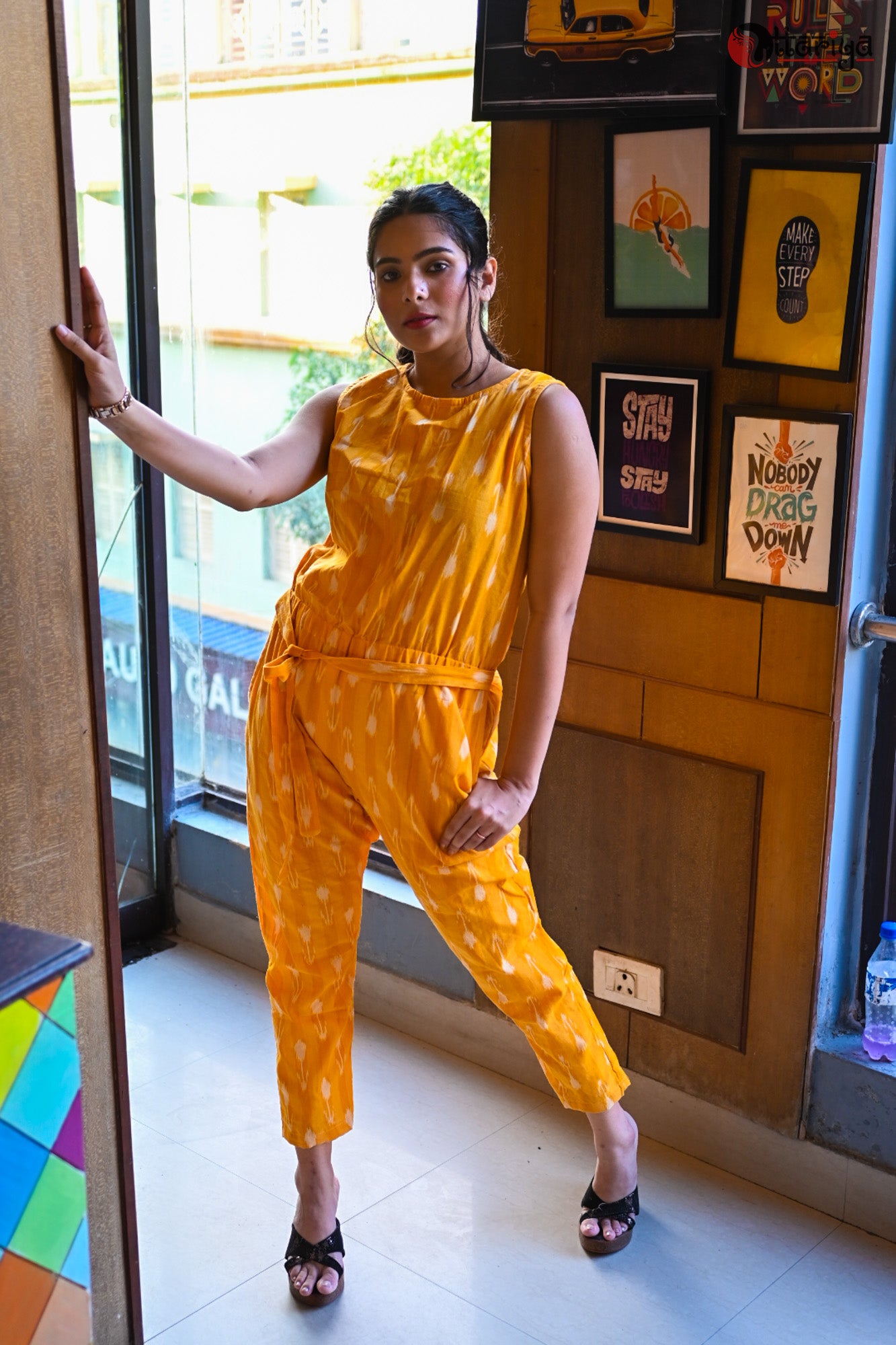 Yolk Ikkat jumpsuit - Uttariya