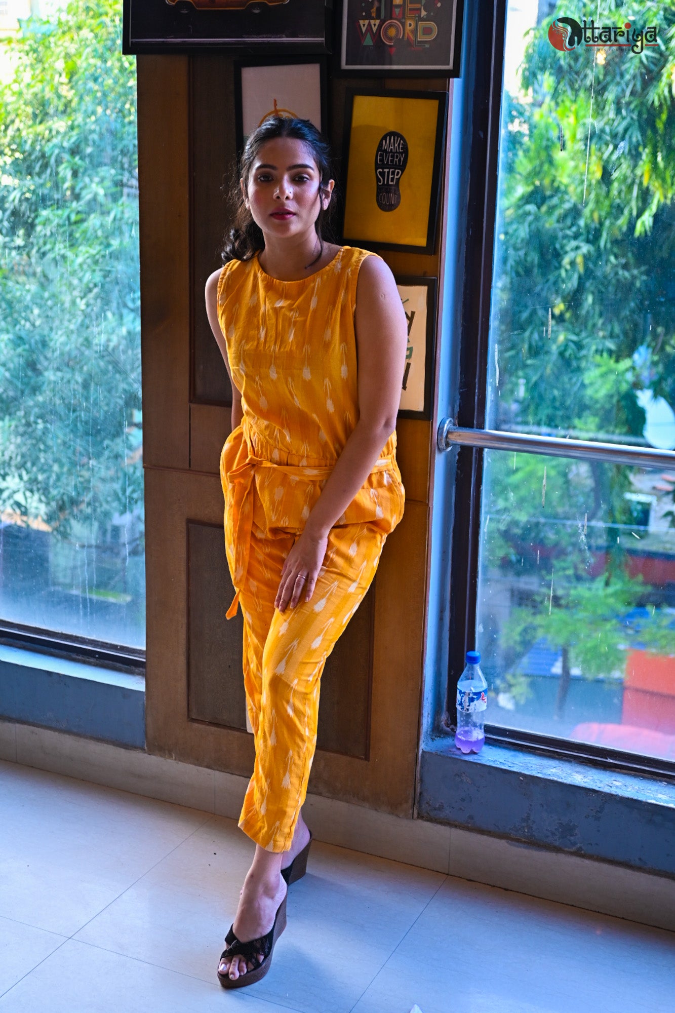 Yolk Ikkat jumpsuit - Uttariya