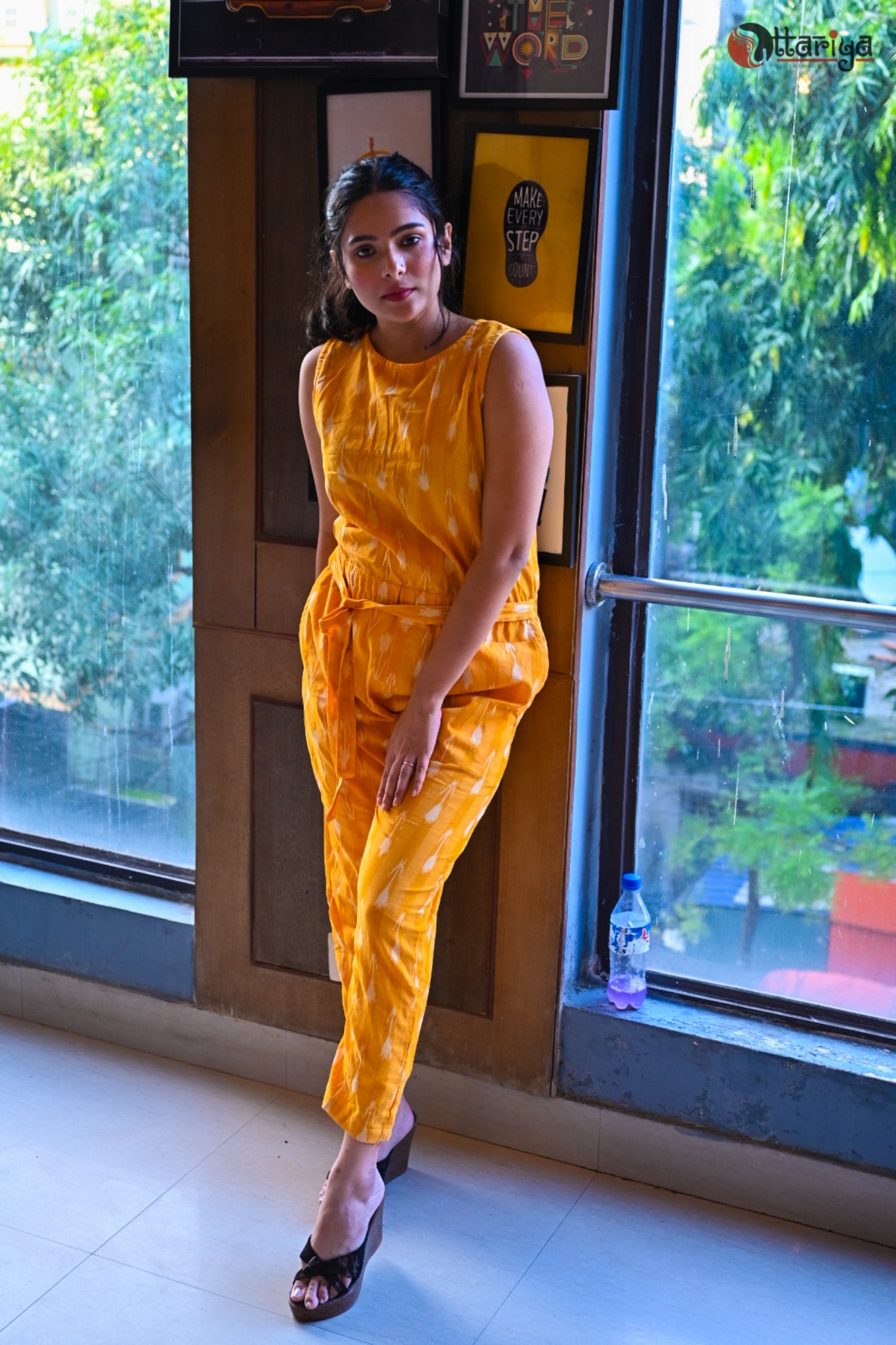 Yolk Ikkat jumpsuit - Uttariya