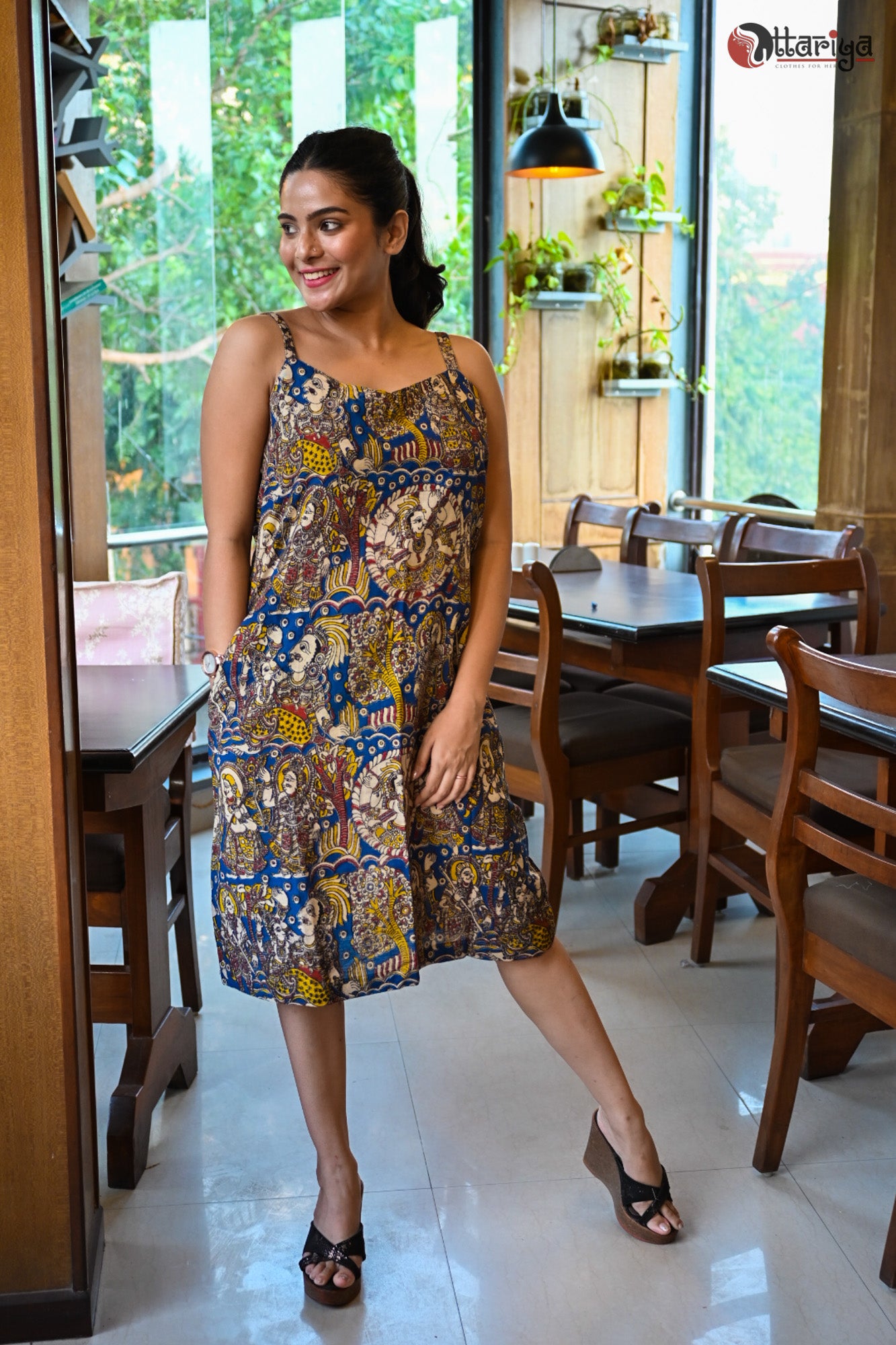 Kalamkari Strap dress - Uttariya