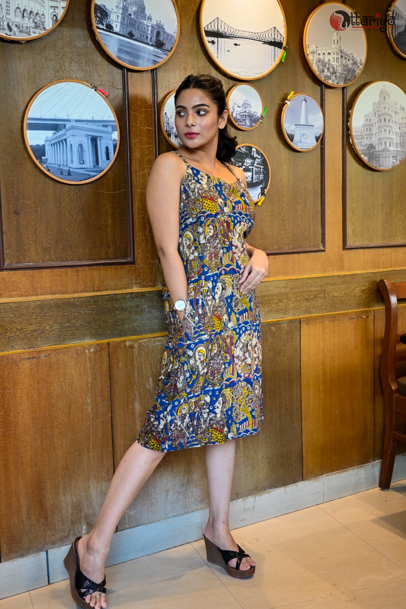 Kalamkari Strap dress - Uttariya