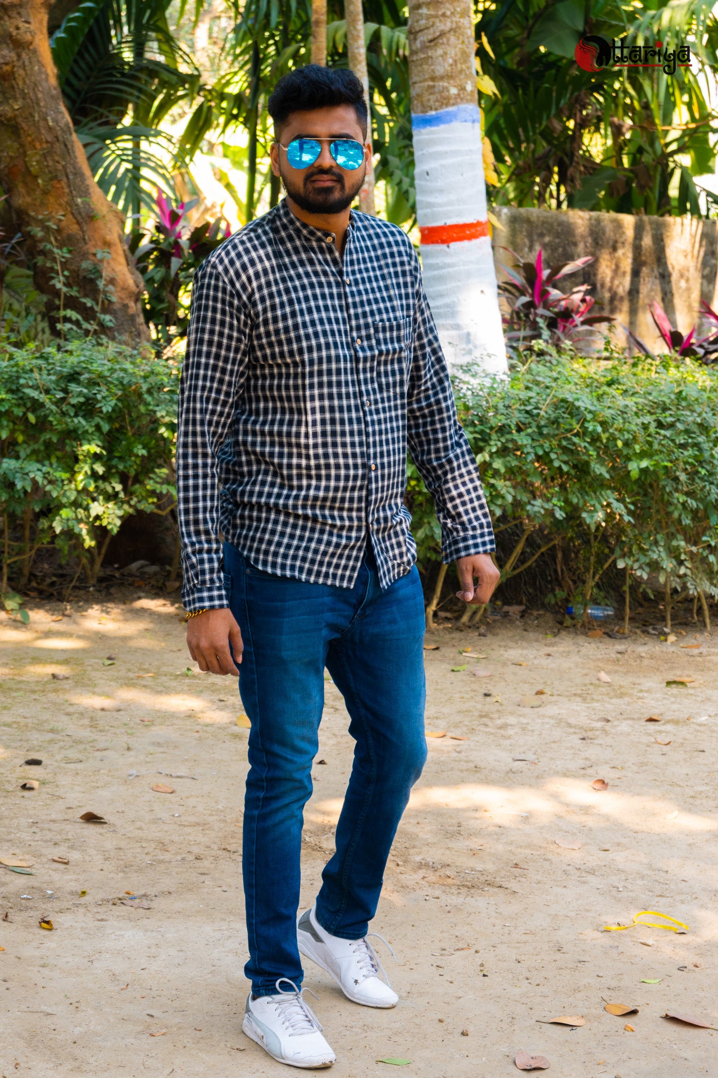 Black Handloom Cotton Shirt - Uttariya