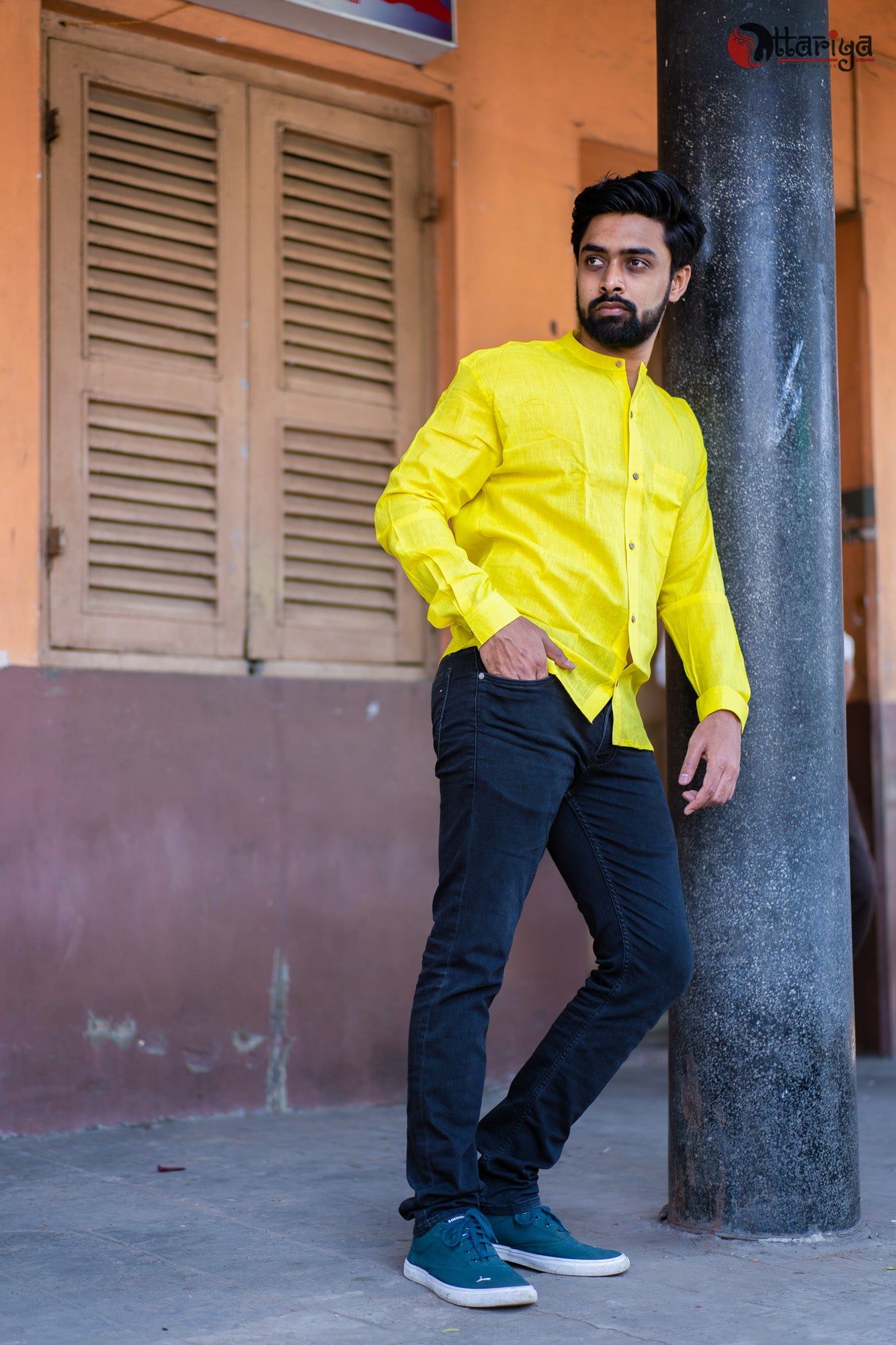Yellow Khadi Shirt - Uttariya