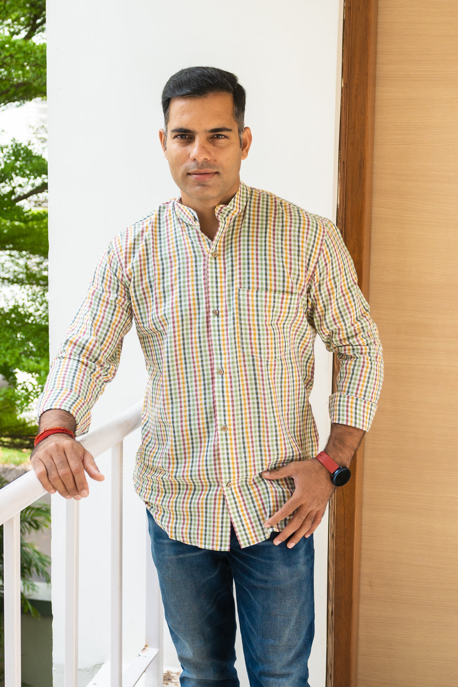 Pure cotton handloom check shirt - Uttariya