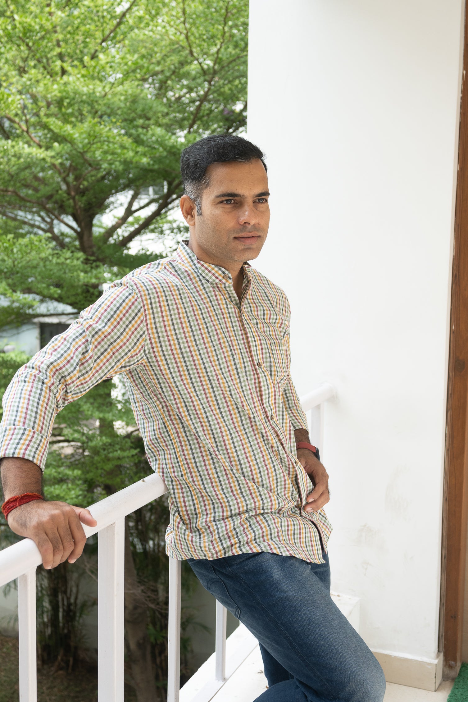 Pure cotton handloom check shirt - Uttariya