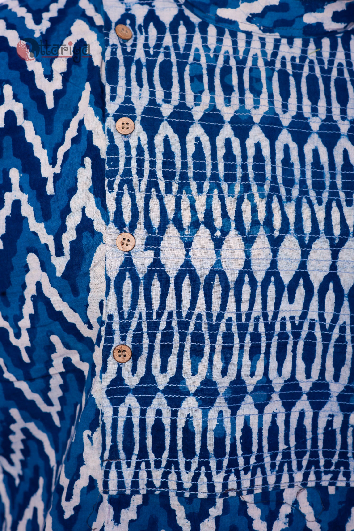 Zig Indigo kurta - Uttariya