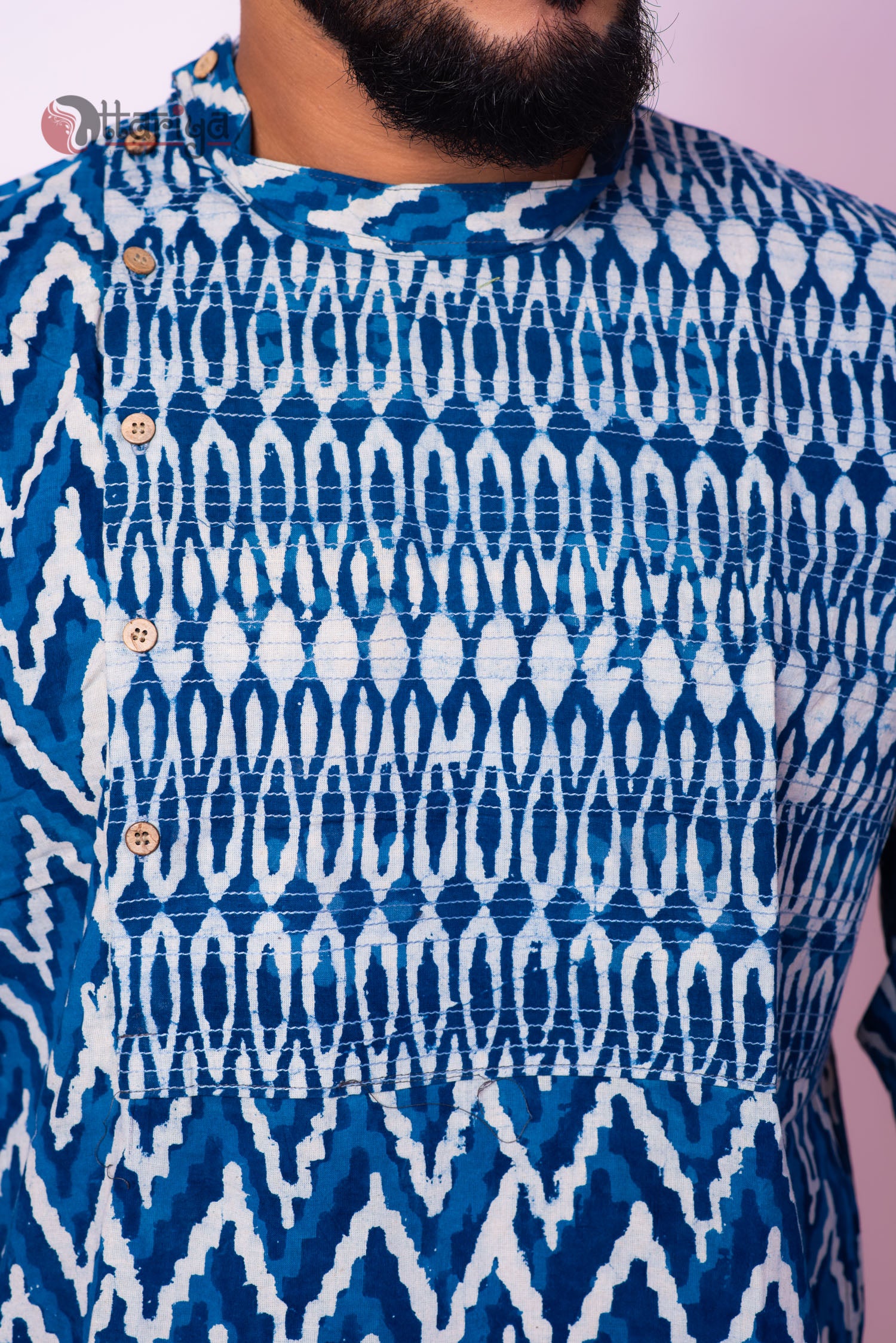 Zig Indigo kurta - Uttariya
