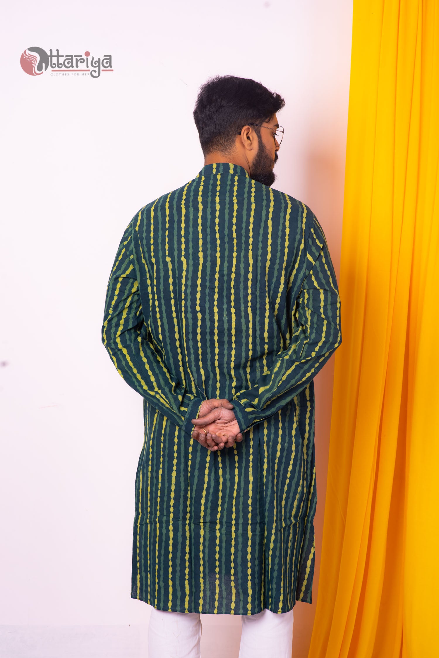Denim long Kurta - Uttariya