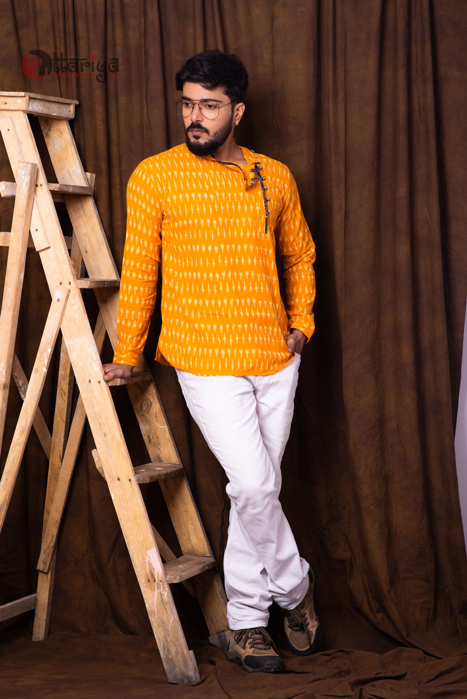 Yellow Kurta - Uttariya