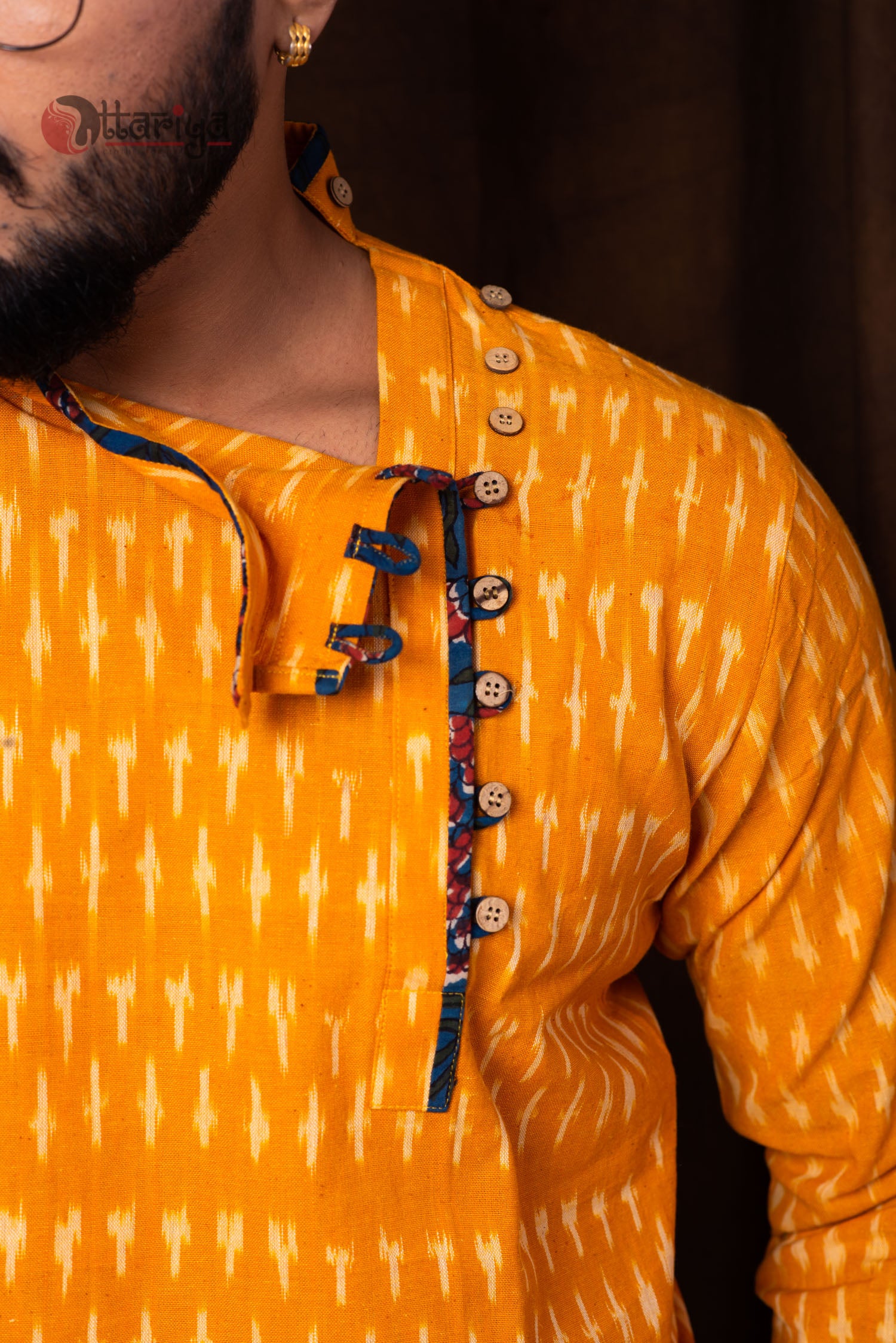 Yellow Kurta - Uttariya