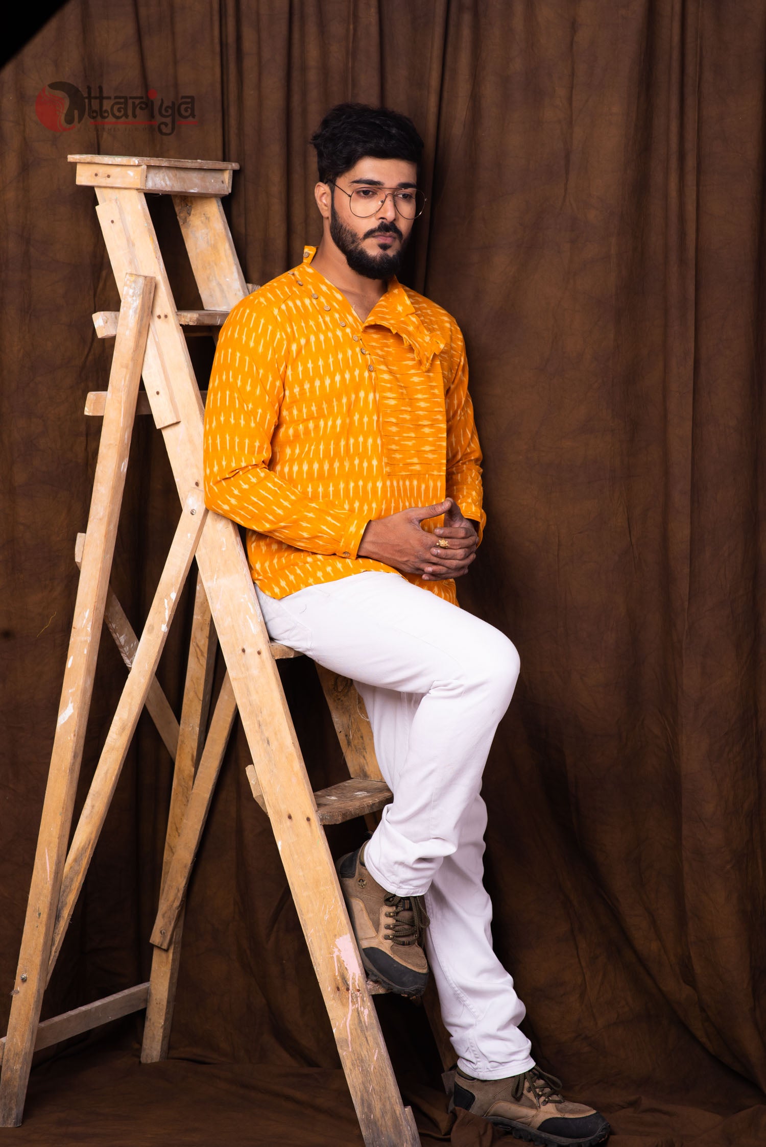 Yellow Kurta - Uttariya