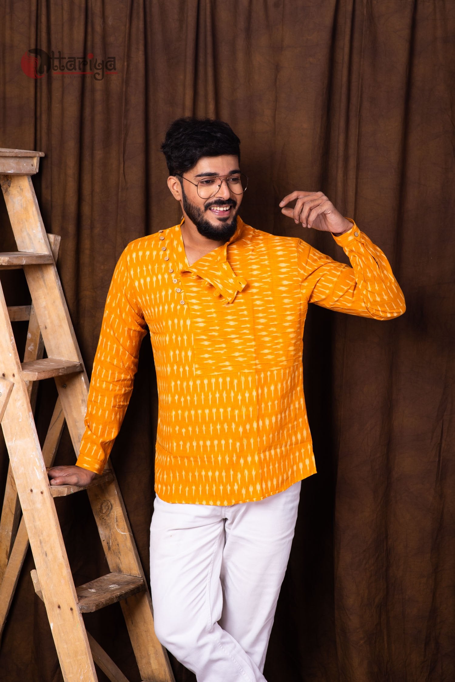 Organic Ikkat Kurta - Uttariya