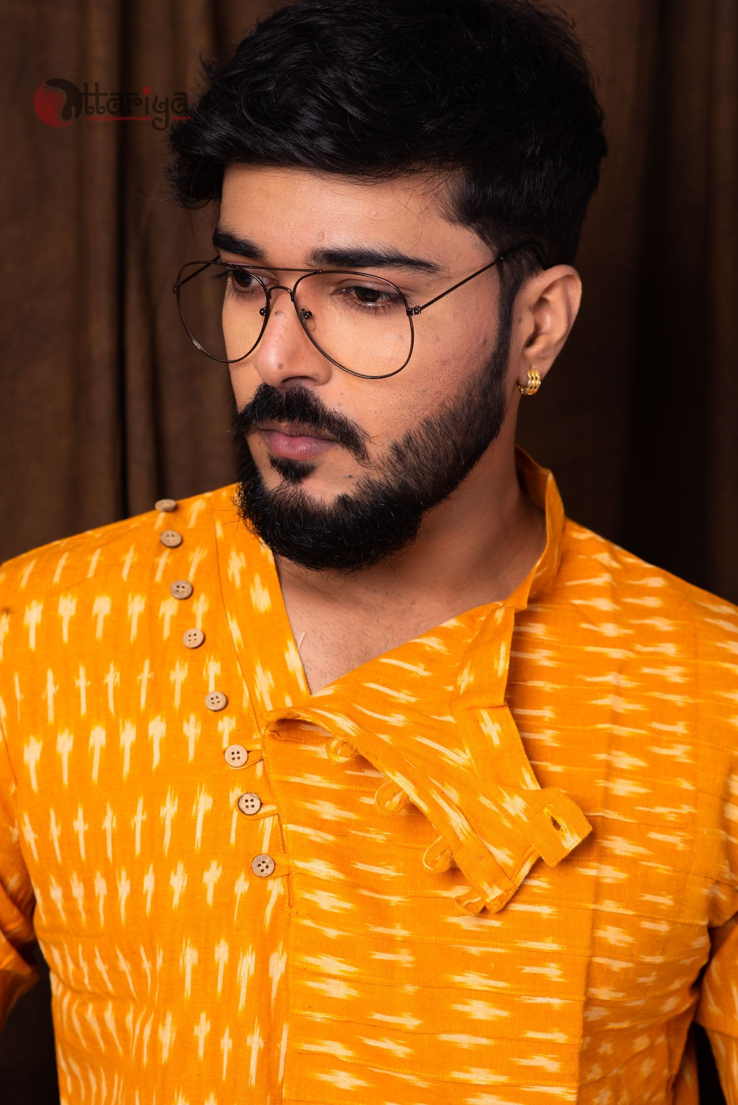 Organic Ikkat Kurta - Uttariya