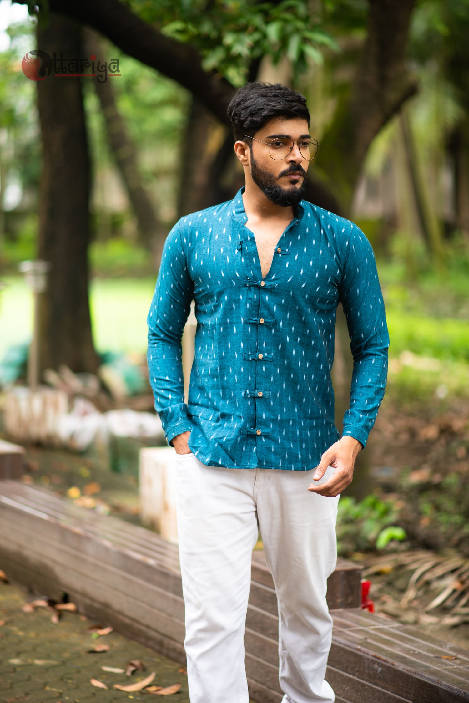 Denim Blue Shirt - Uttariya