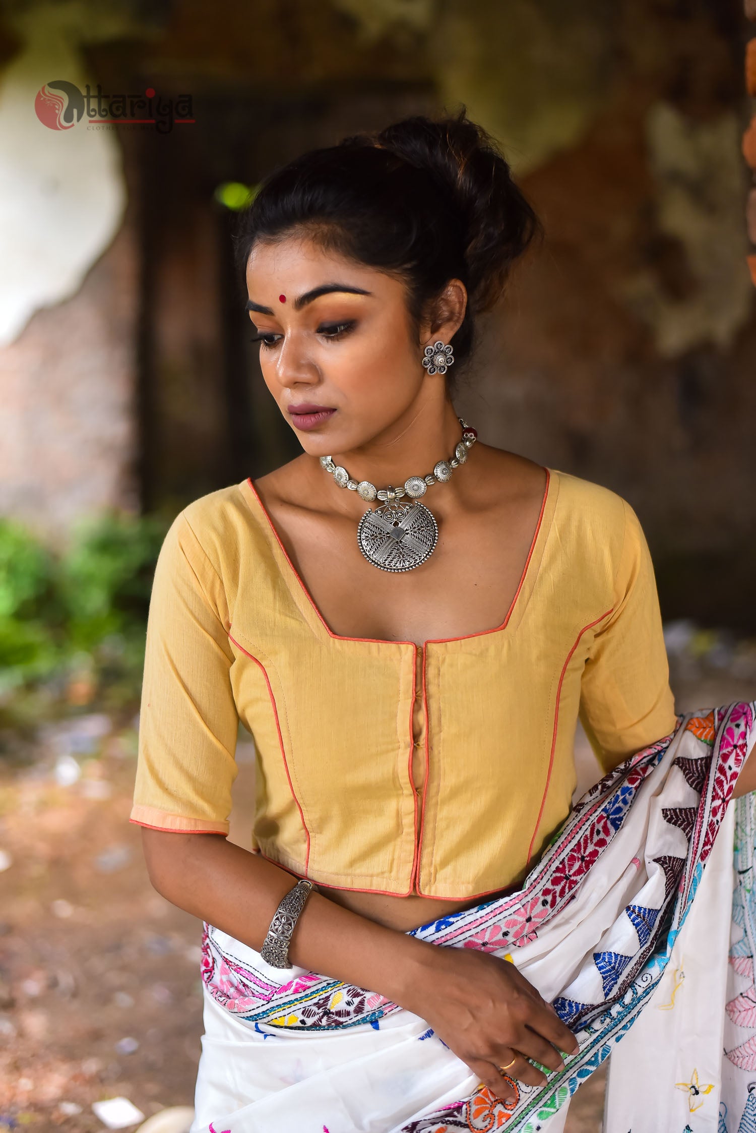 Naari Yellow Designer Blouse