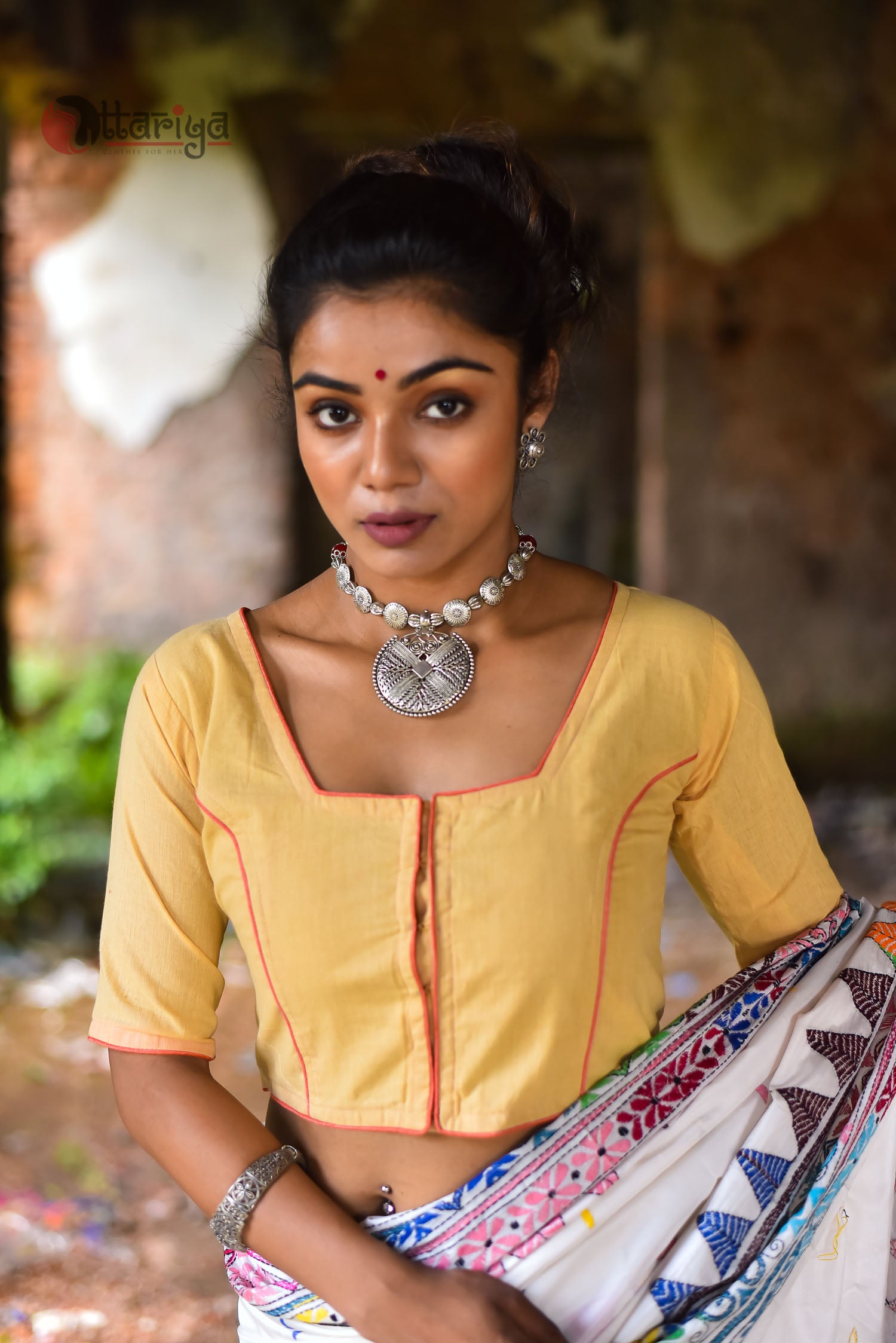 Naari Yellow Designer Blouse