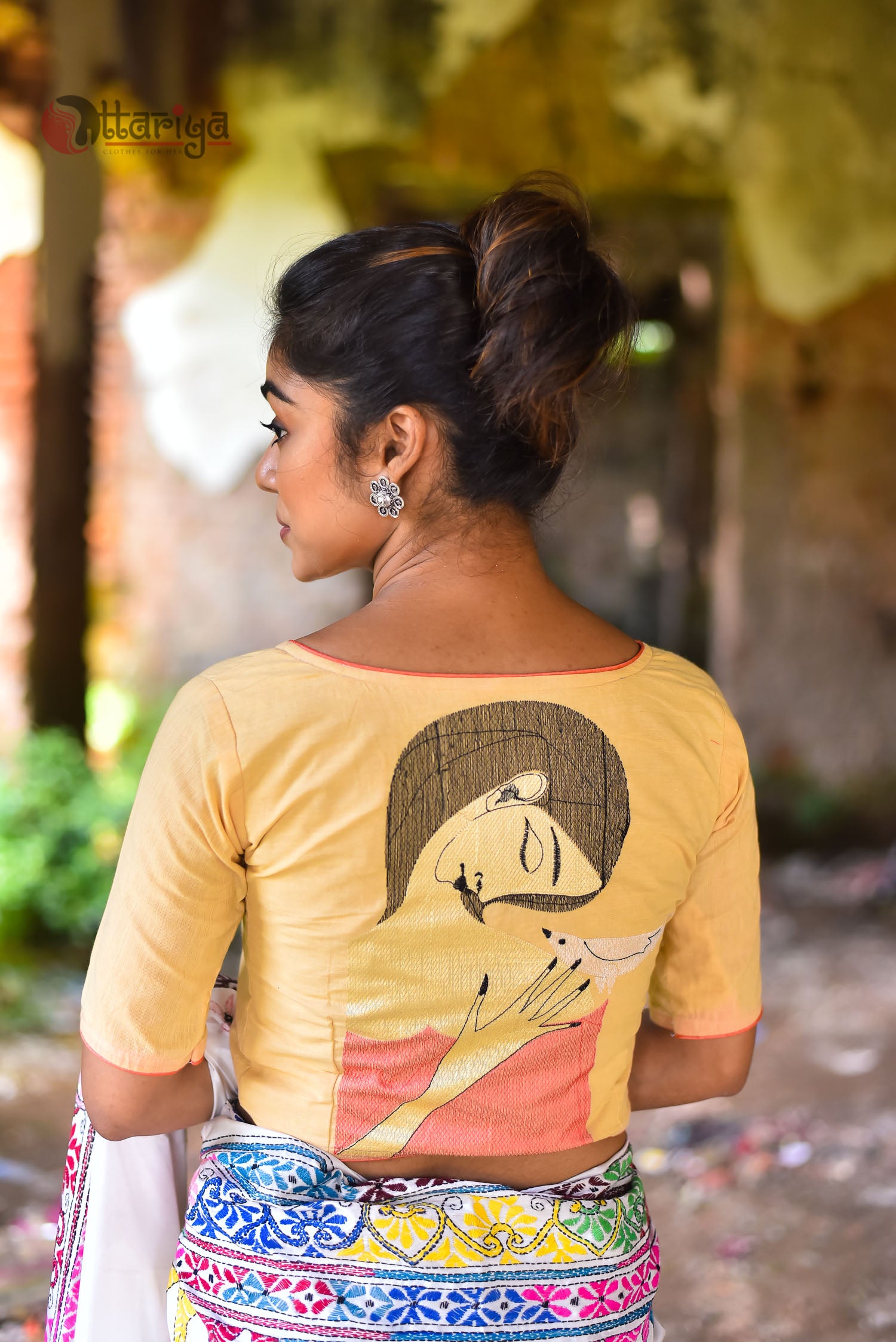 Naari Yellow Designer Blouse