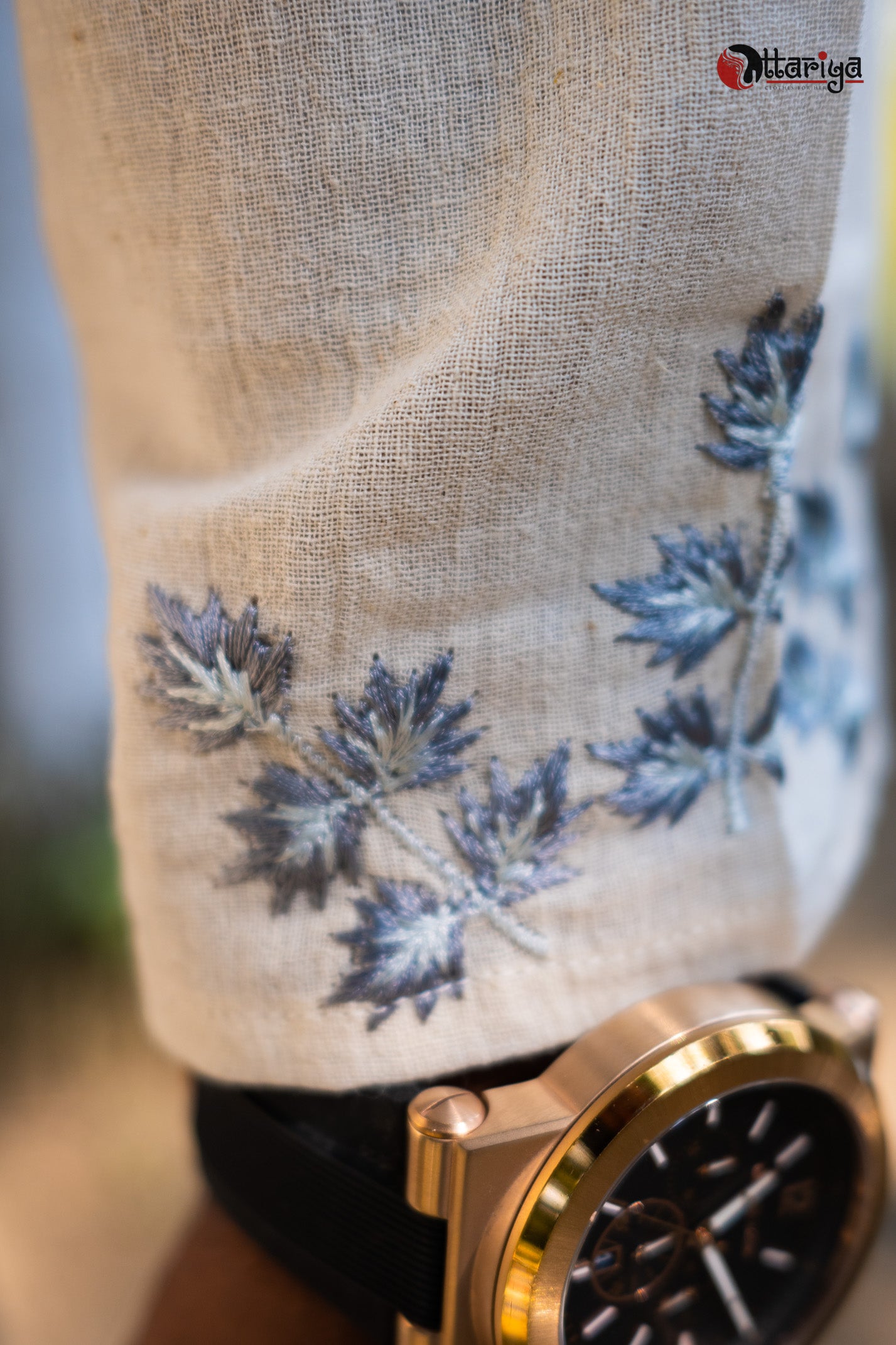 Khadi Designer long Kurta - Uttariya