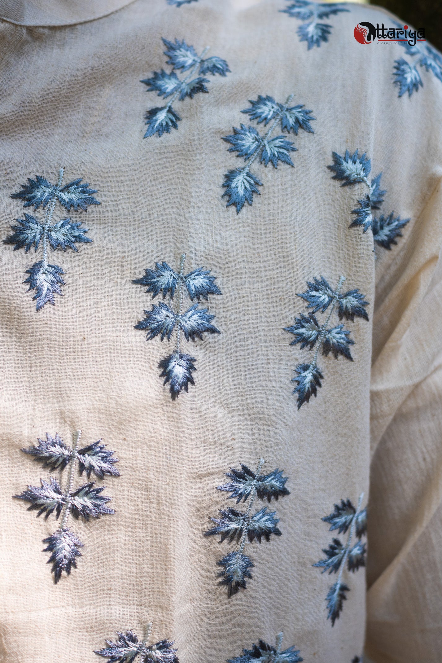 Khadi Designer long Kurta - Uttariya