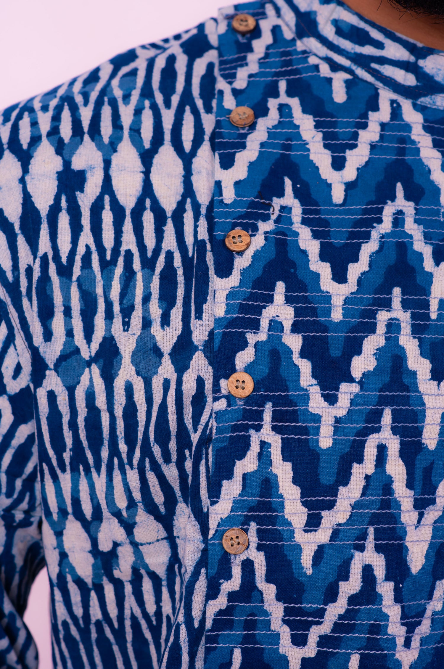 Handloom Cotton Indigo Shirt - Uttariya