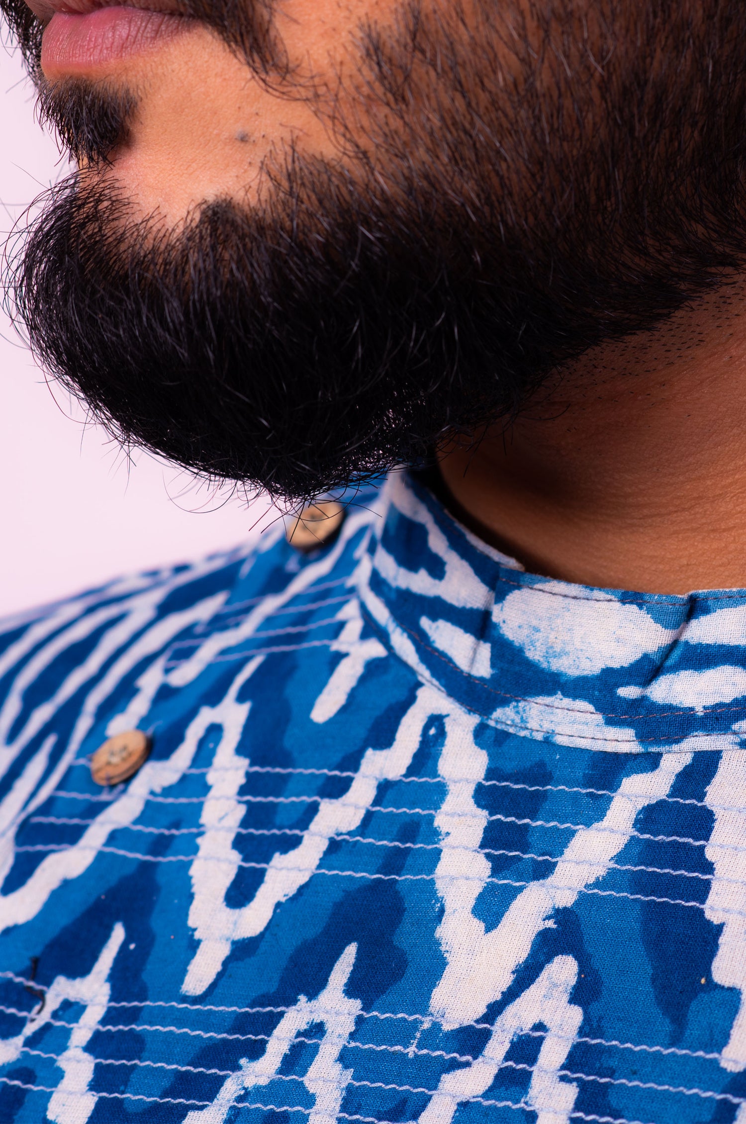 Handloom Cotton Indigo Shirt - Uttariya