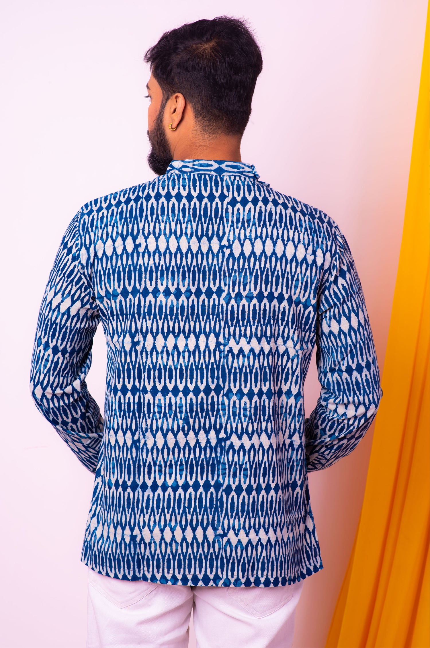 Handloom Cotton Indigo Shirt - Uttariya
