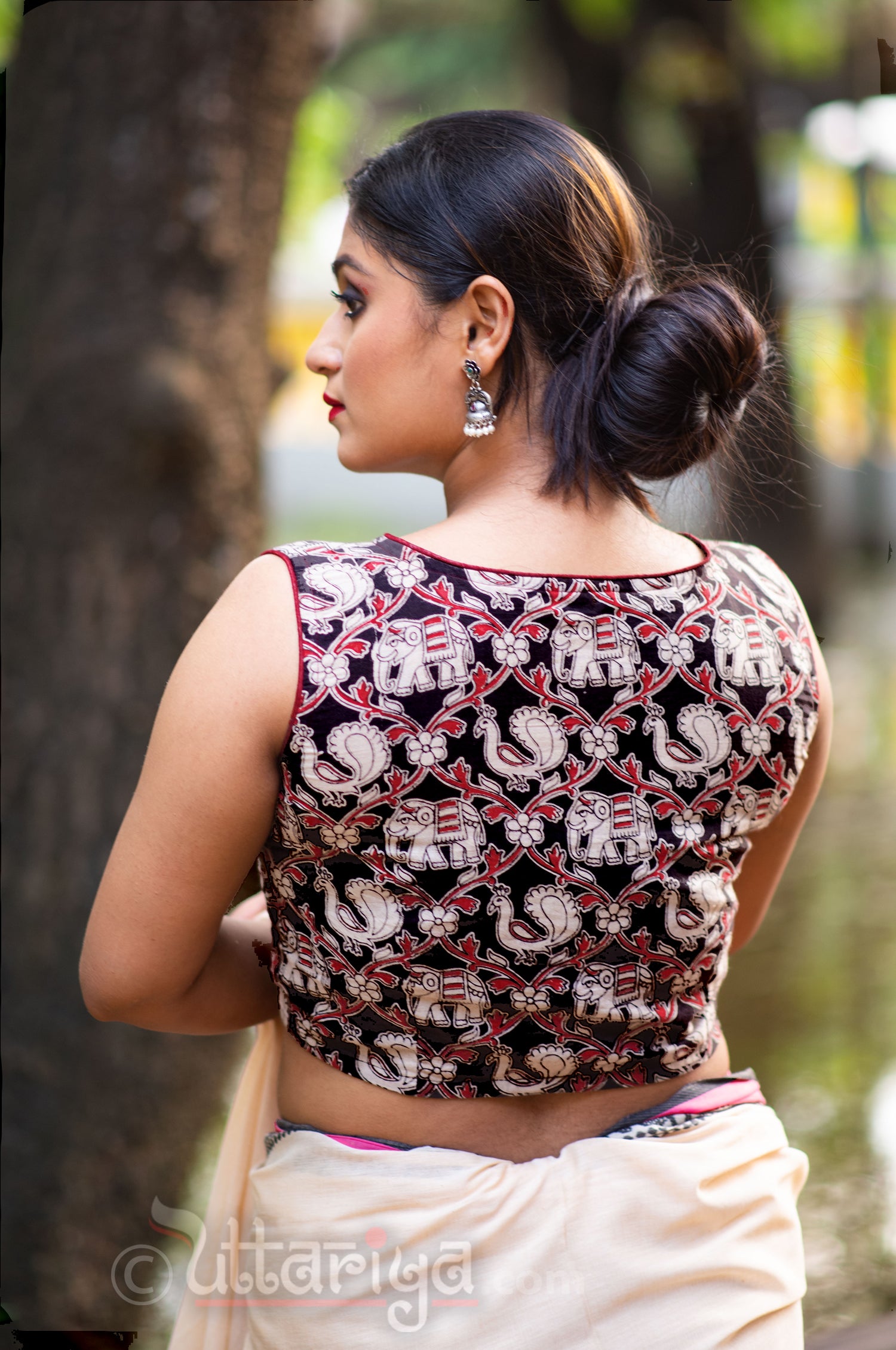 Panushi Black Cotton Blouse