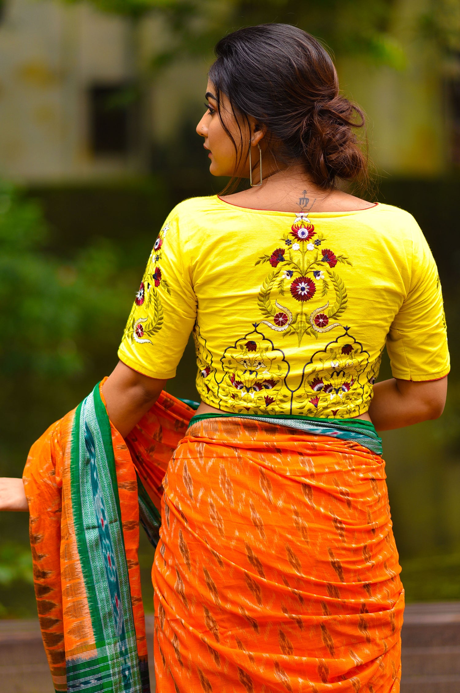 Basant Mina Yellow Cotton Blouse