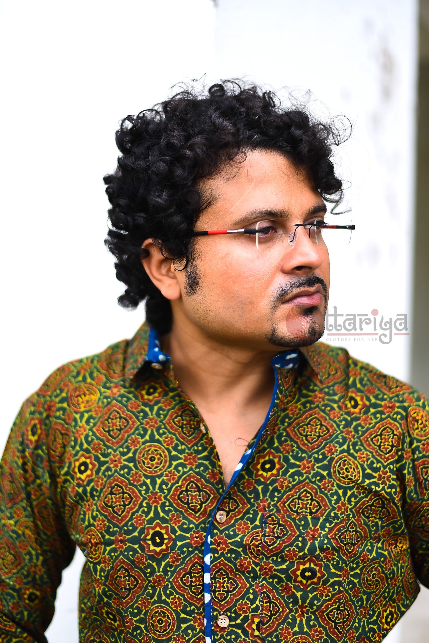 Green Yellow Mixed Handloom Shirt - Uttariya