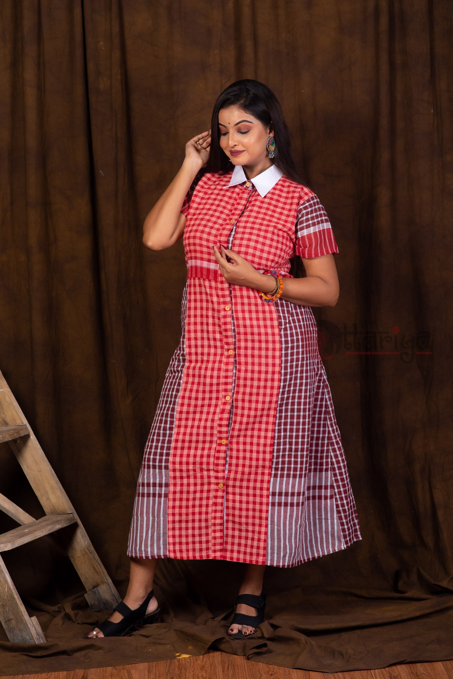 Handloom Gamcha Dress - Uttariya