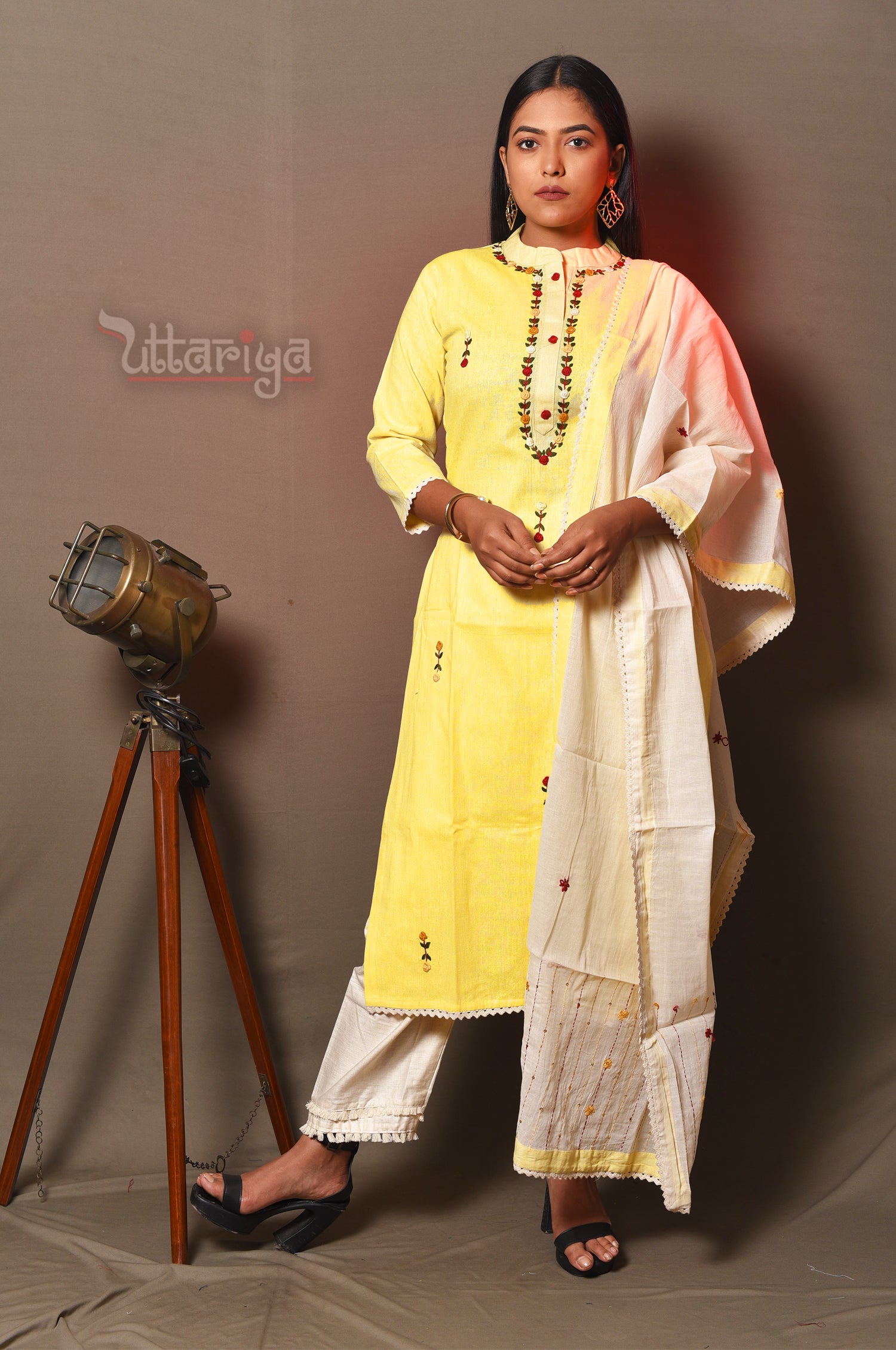 yellow designer suit - Uttariya