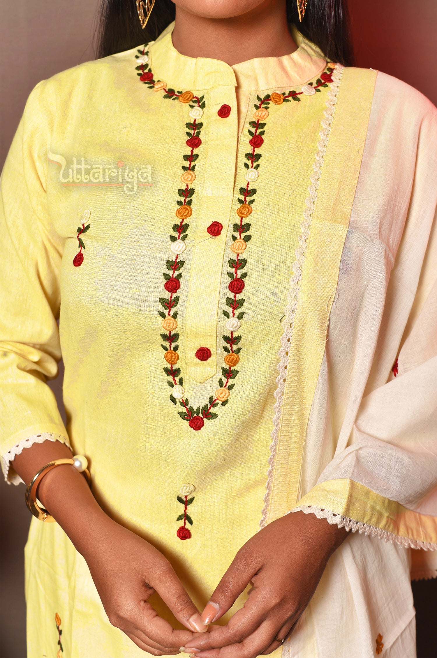 yellow designer suit - Uttariya