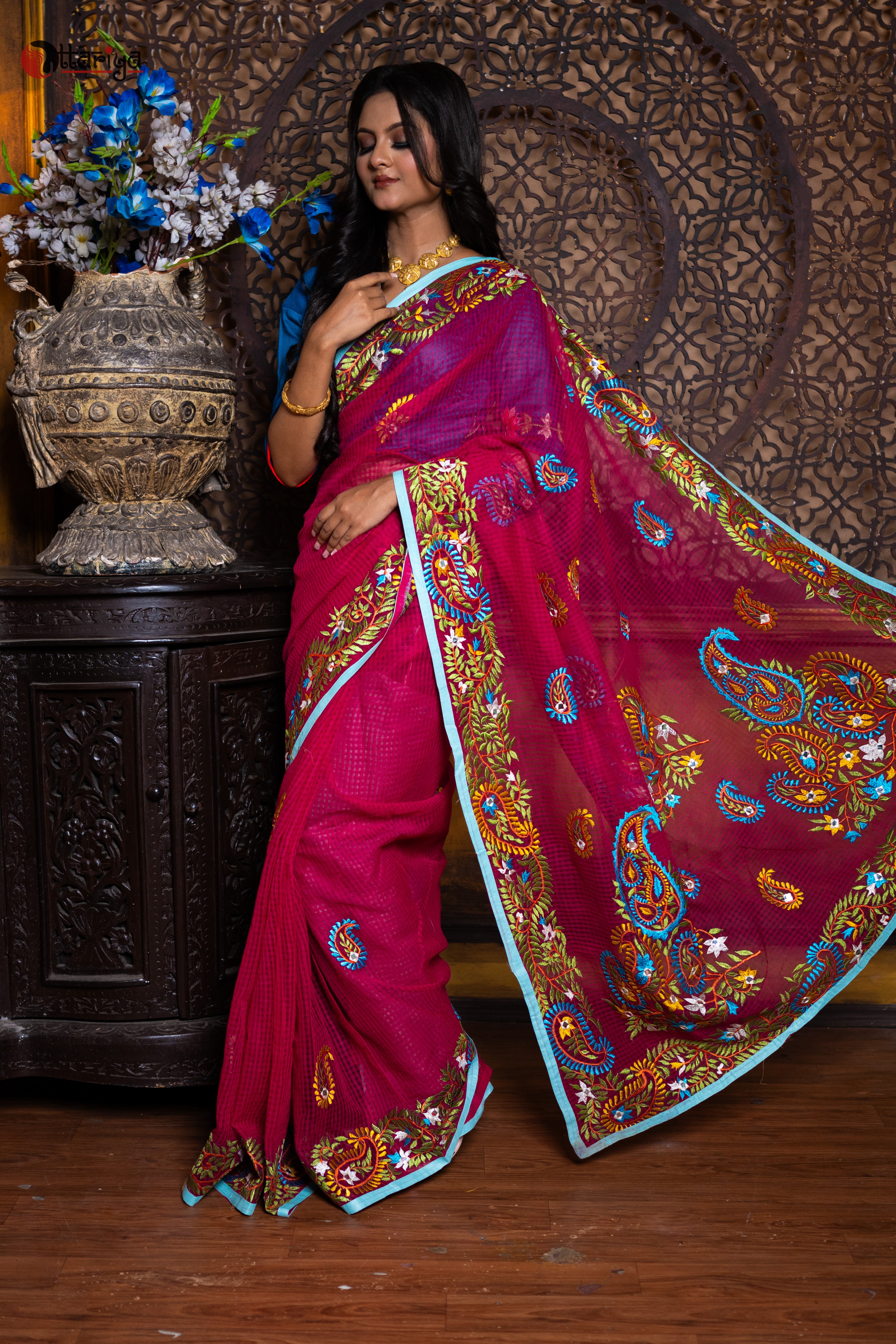Maharani pashmina saree