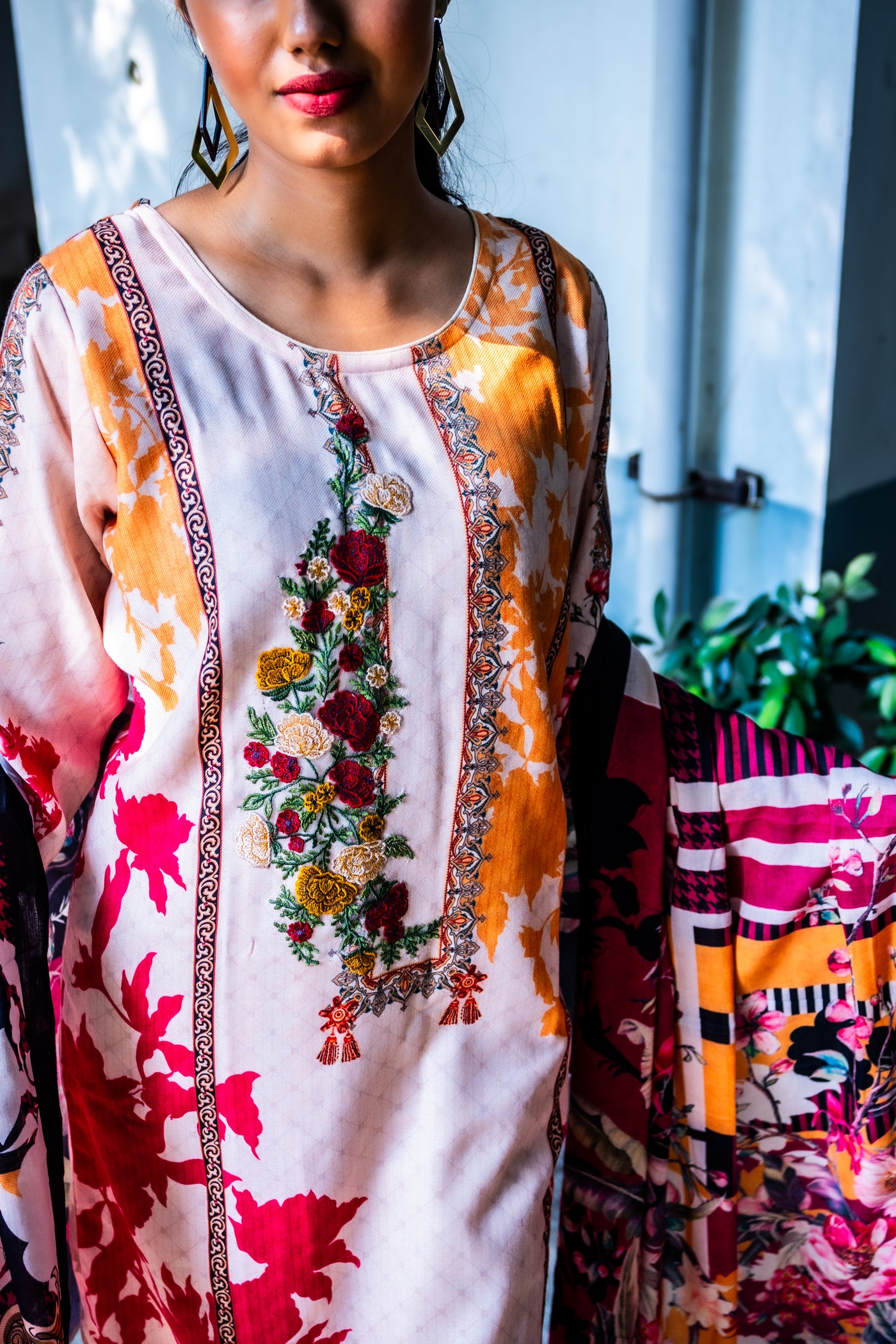 Pushmina suit set - Uttariya