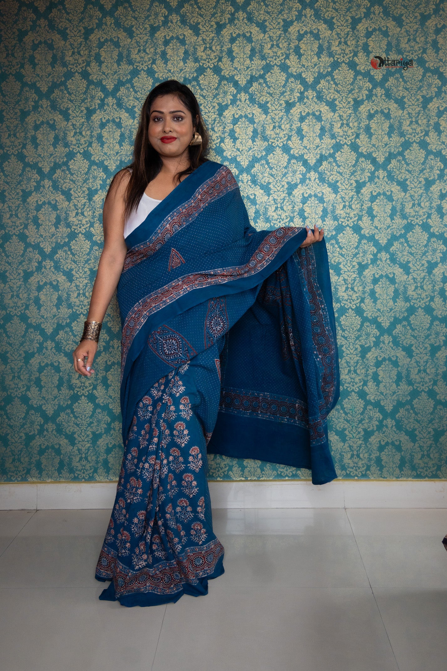 Madhabi Ajrakh Saree