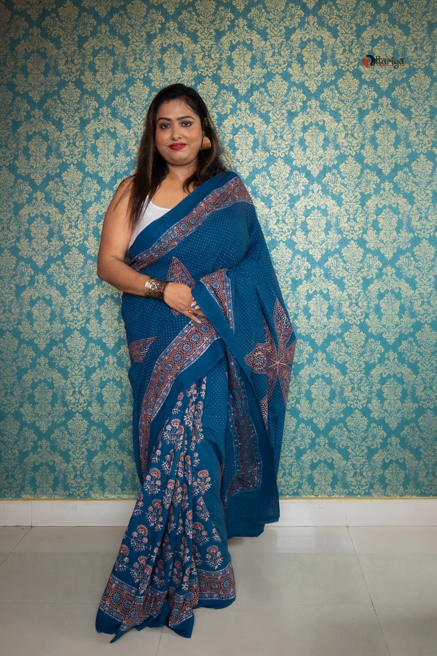 Madhabi Ajrakh Saree