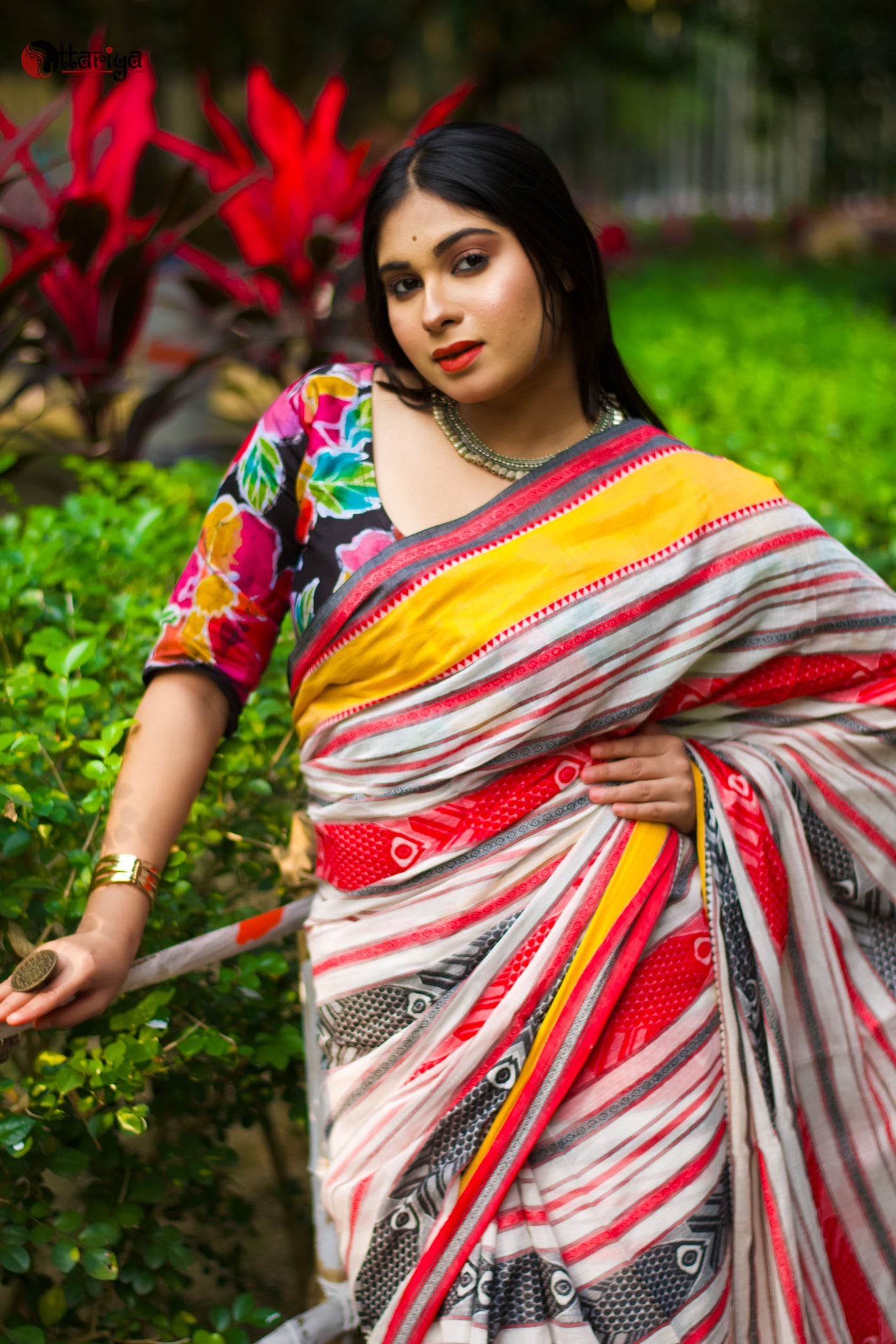 Heavenly Gossamer Saree - Uttariya