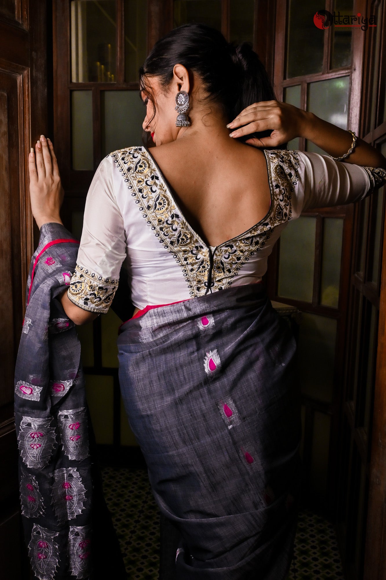Statement Sleeve Couture Blouse - Uttariya