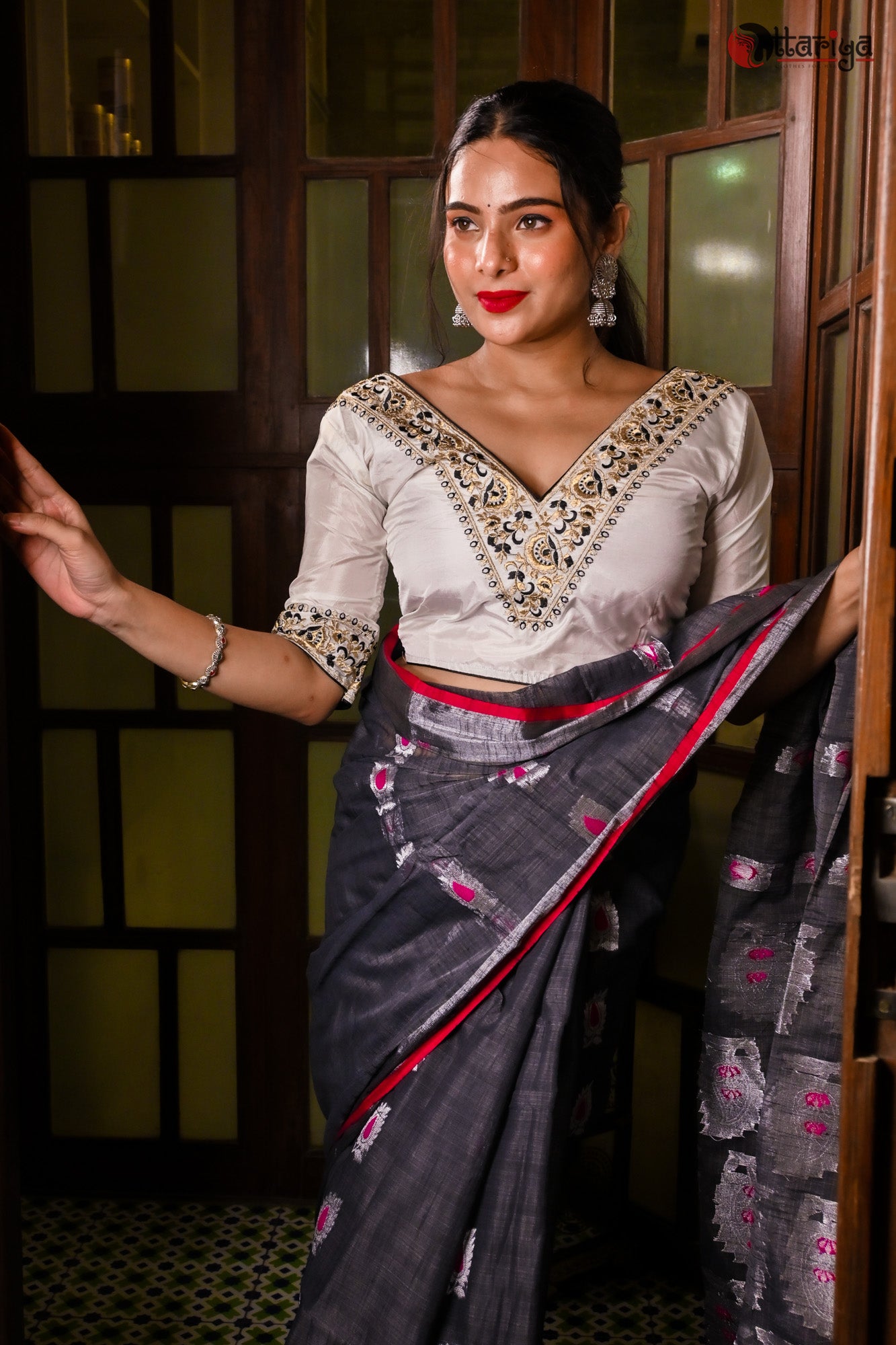 Statement Sleeve Couture Blouse - Uttariya