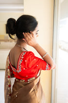 Red Love Zardosi Blouse - Uttariya